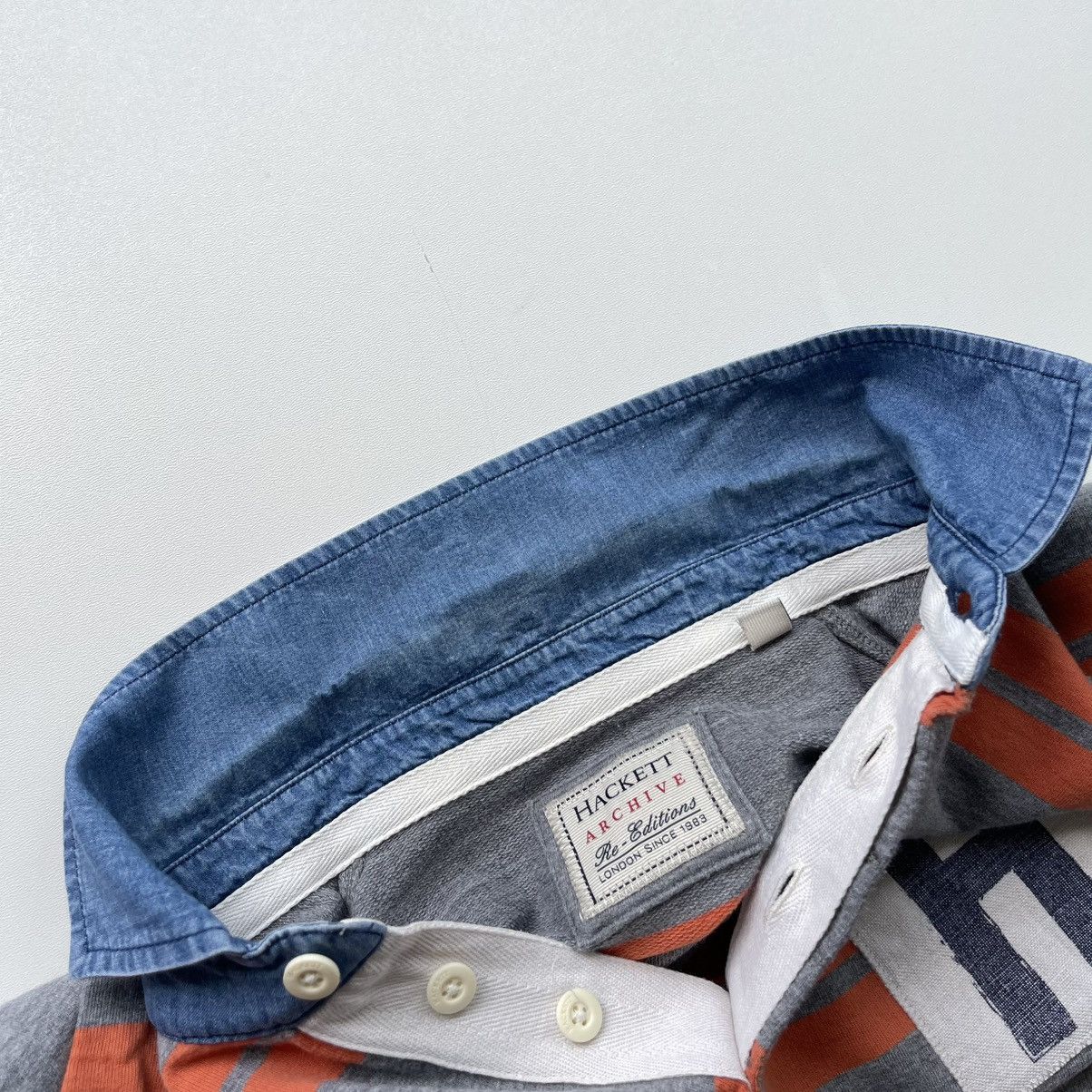 Hackett Hackett London Archive Re-Editions Rugby Polo Long Sleeve Size US M / EU 48-50 / 2 - 8 Thumbnail