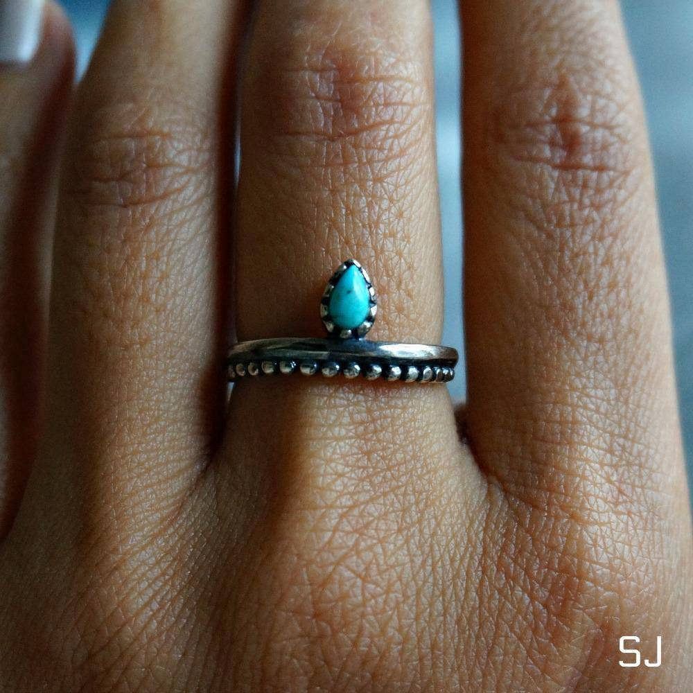 Other Native American Bipana Turquoise Ring, Genuine Sterling Silv Size ONE SIZE - 3 Thumbnail