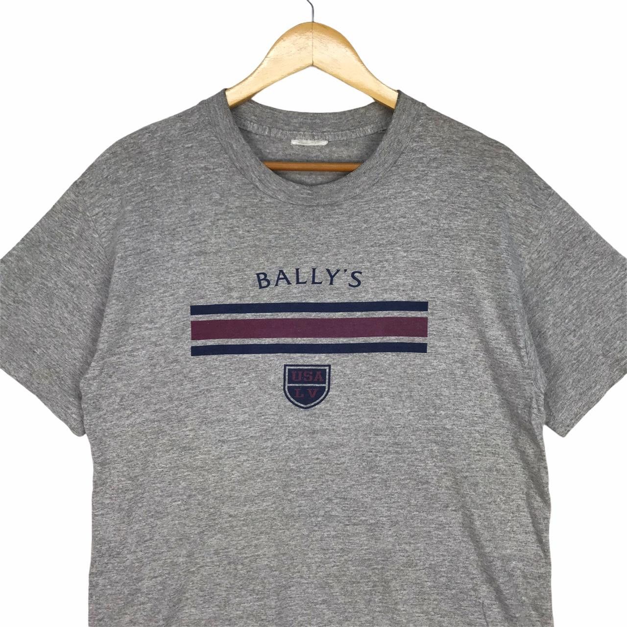 Vintage Vintage BALLY'S USA LV Big Logo Grey Tee Streetwear Size US M / EU 48-50 / 2 - 2 Thumbnail
