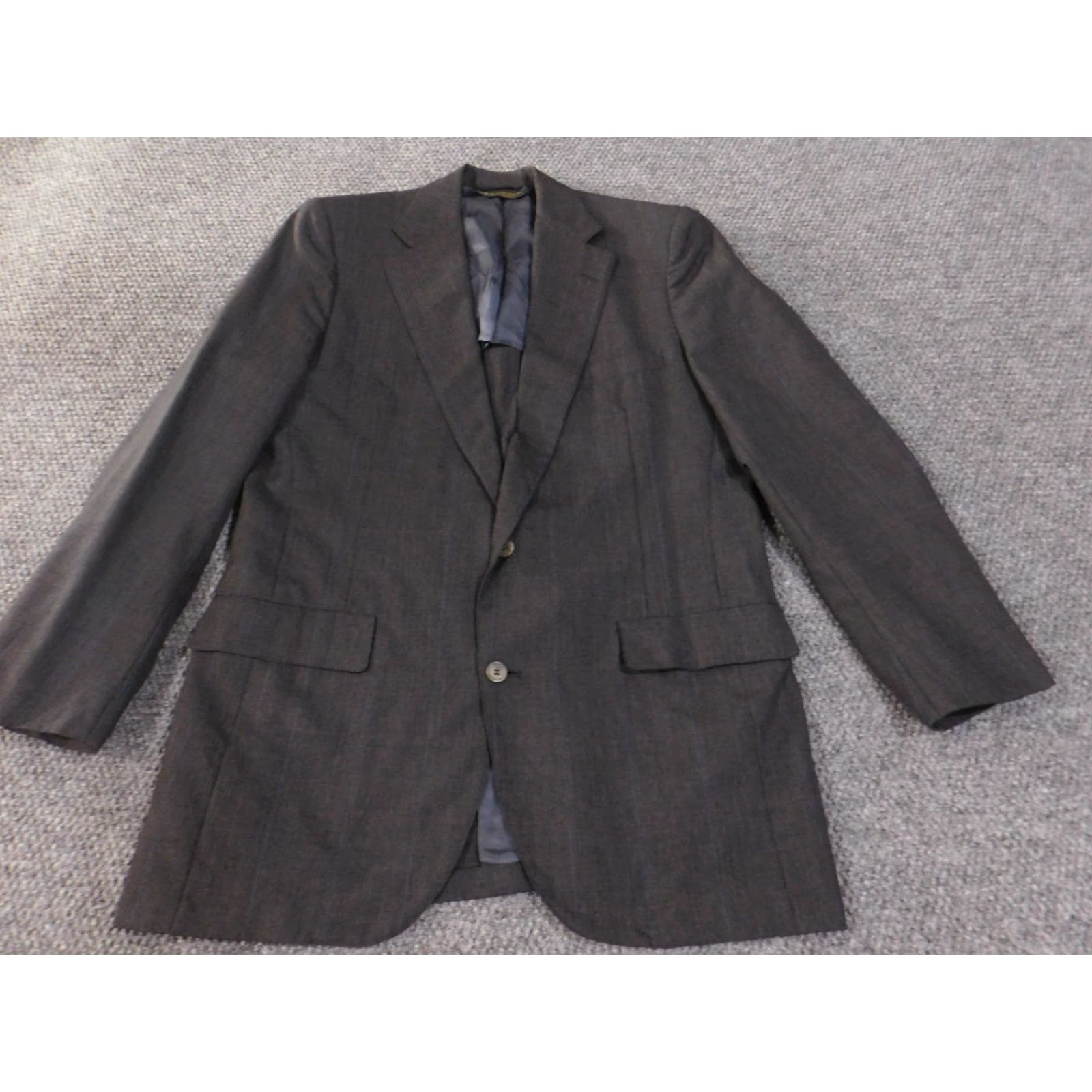 Brooks Brothers Brooks Brothers Blazer Mens 42 Long Gray Wool Lined Pinstripe 2 Piece Made in USA Size 42R - 4 Thumbnail