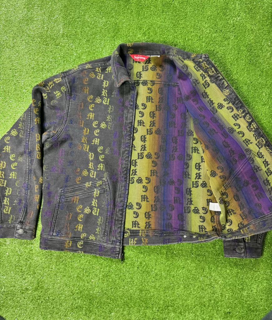 Supreme Supreme Gradient Jacquard Denim Work Jacket Size US L / EU 52-54 / 3 - 3 Thumbnail