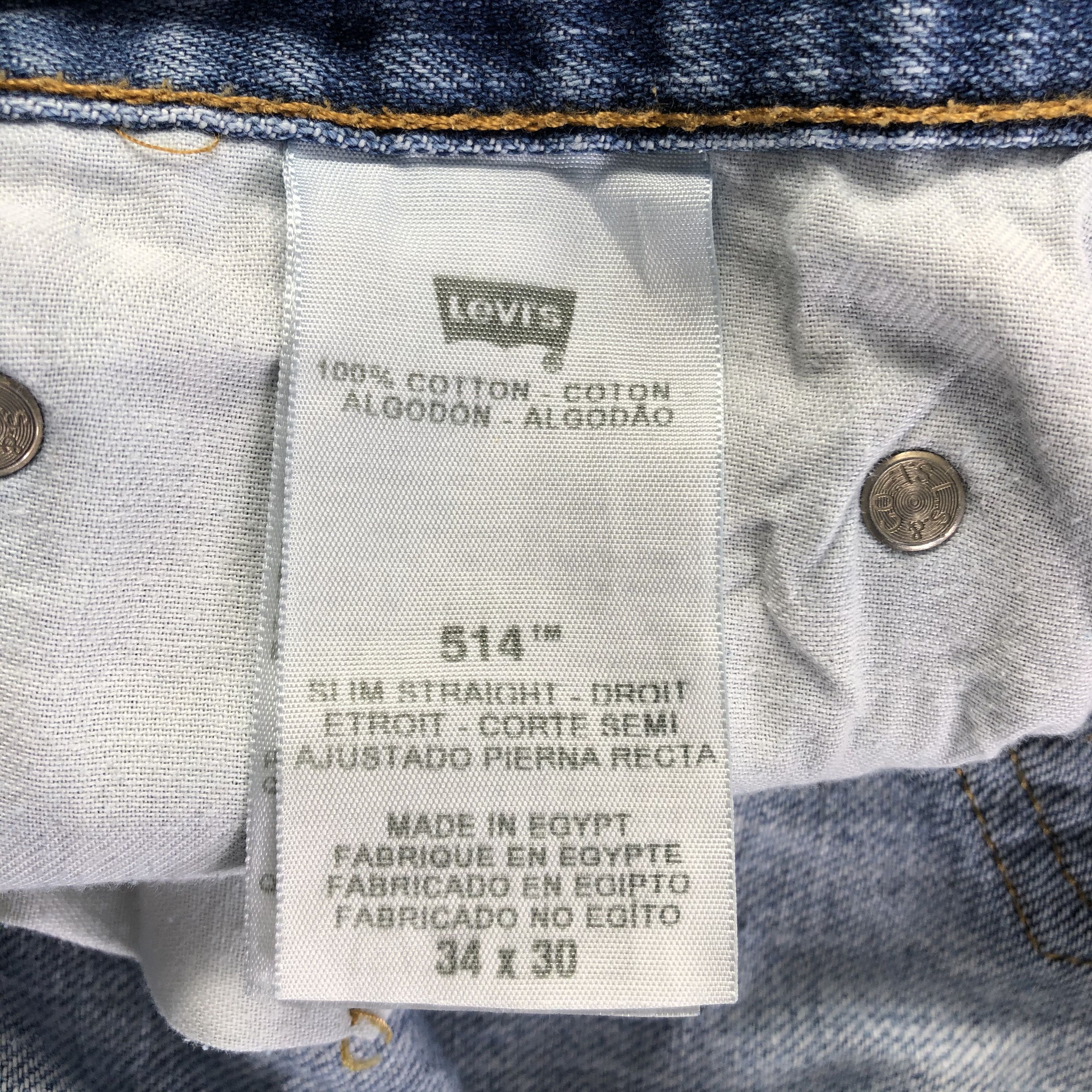 Levi's Vintage Light Wash Levis 514 Jeans-J4371 Size US 34 / EU 50 - 9 Thumbnail