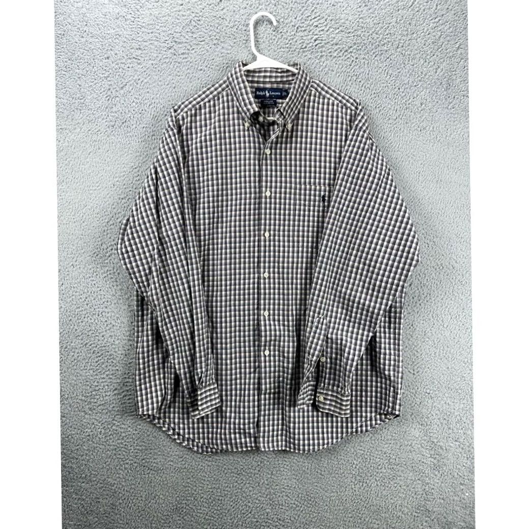Ralph Lauren Ralph Lauren Shirt Mens Large Marlowe Grey Madras Plaid Button Down Long Sleeve Size US L / EU 52-54 / 3 - 3 Thumbnail