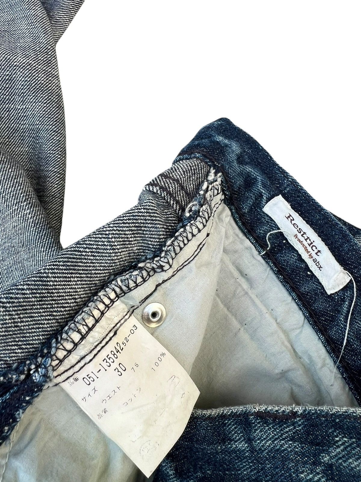 Vintage ABX. Japan Ripped Distressed Denim Studded Bootcut Jeans Size US 30 / EU 46 - 22 Thumbnail