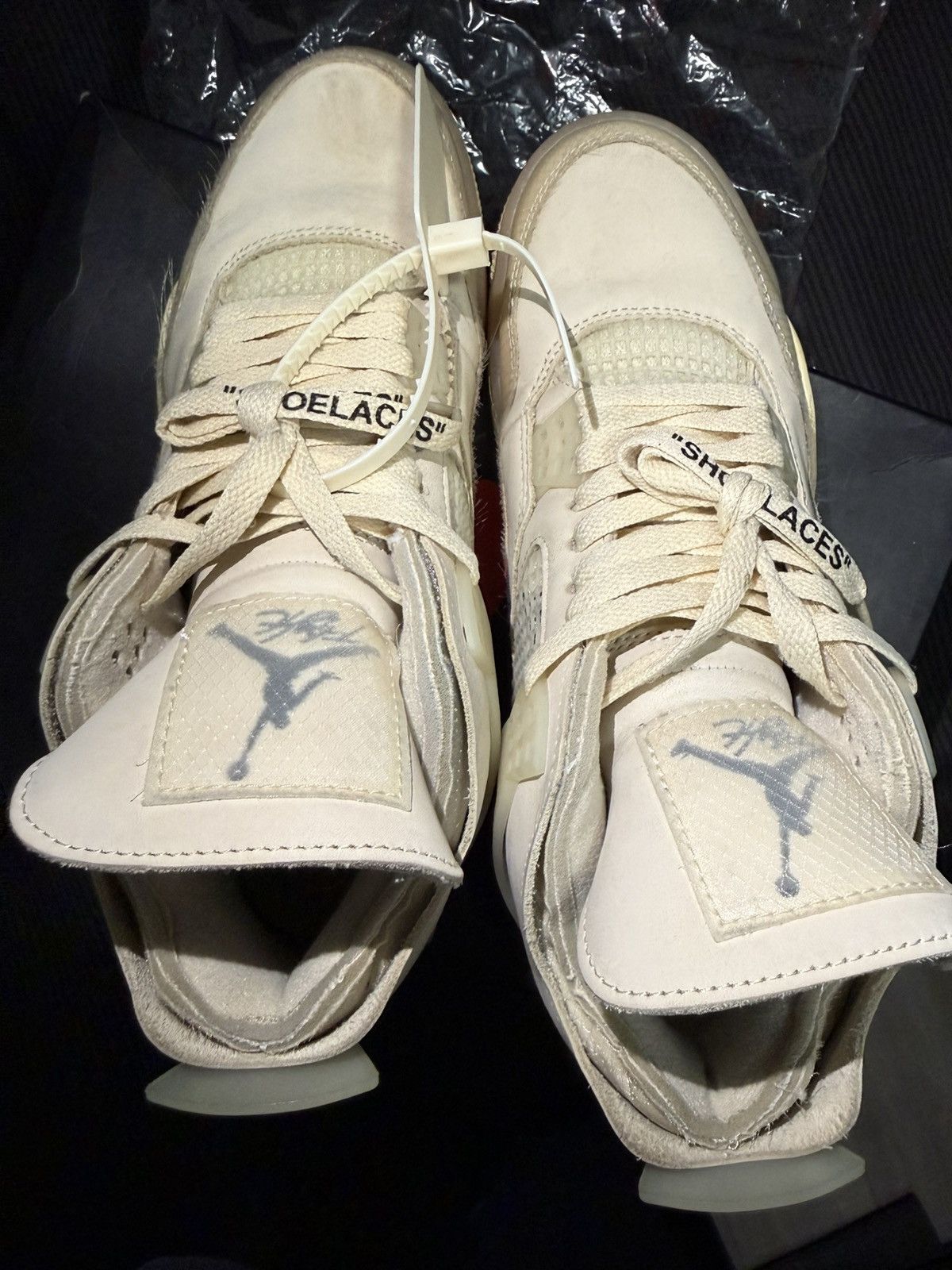 Jordan Brand × Off-White Air Jordan 4 Retro Off-White Sail Size US 9.5 / EU 42-43 - 19 Thumbnail