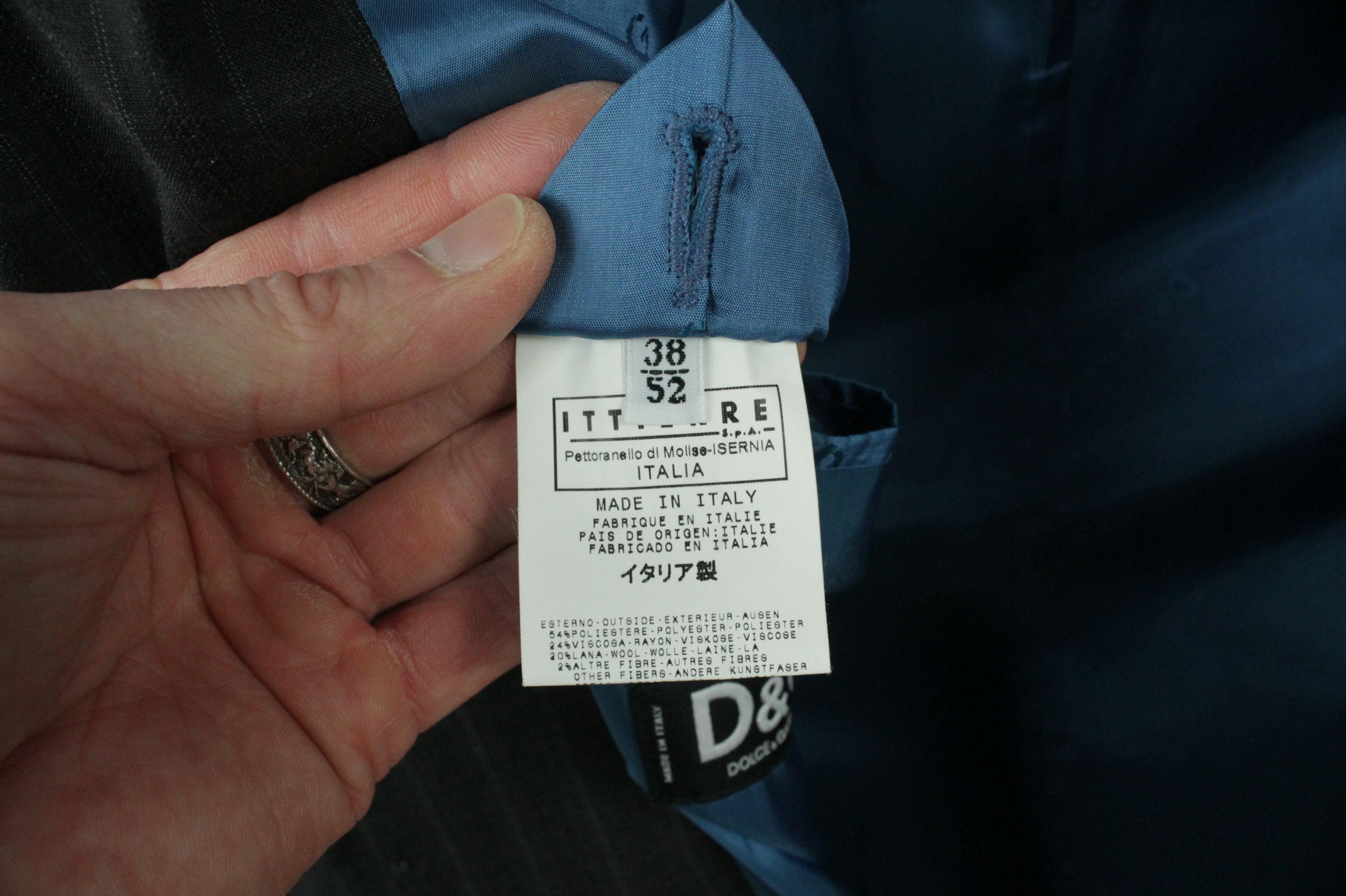 Dolce & Gabbana Dolce & Gabbana Striped Wool Formal Slim Fit Suit Men's Size 42R - 7 Thumbnail