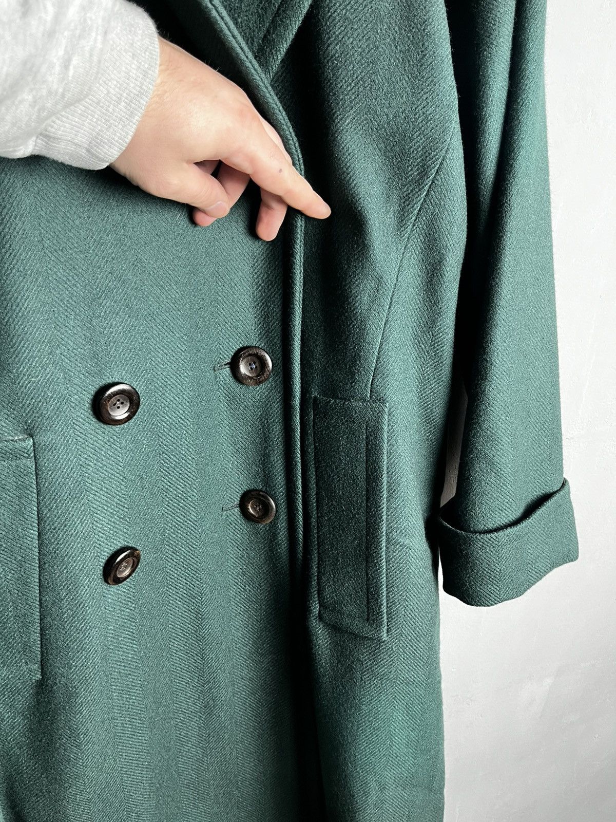 Yves Saint Laurent saint laurent gren coat vintage 80s Size S / US 4 / IT 40 - 3 Thumbnail