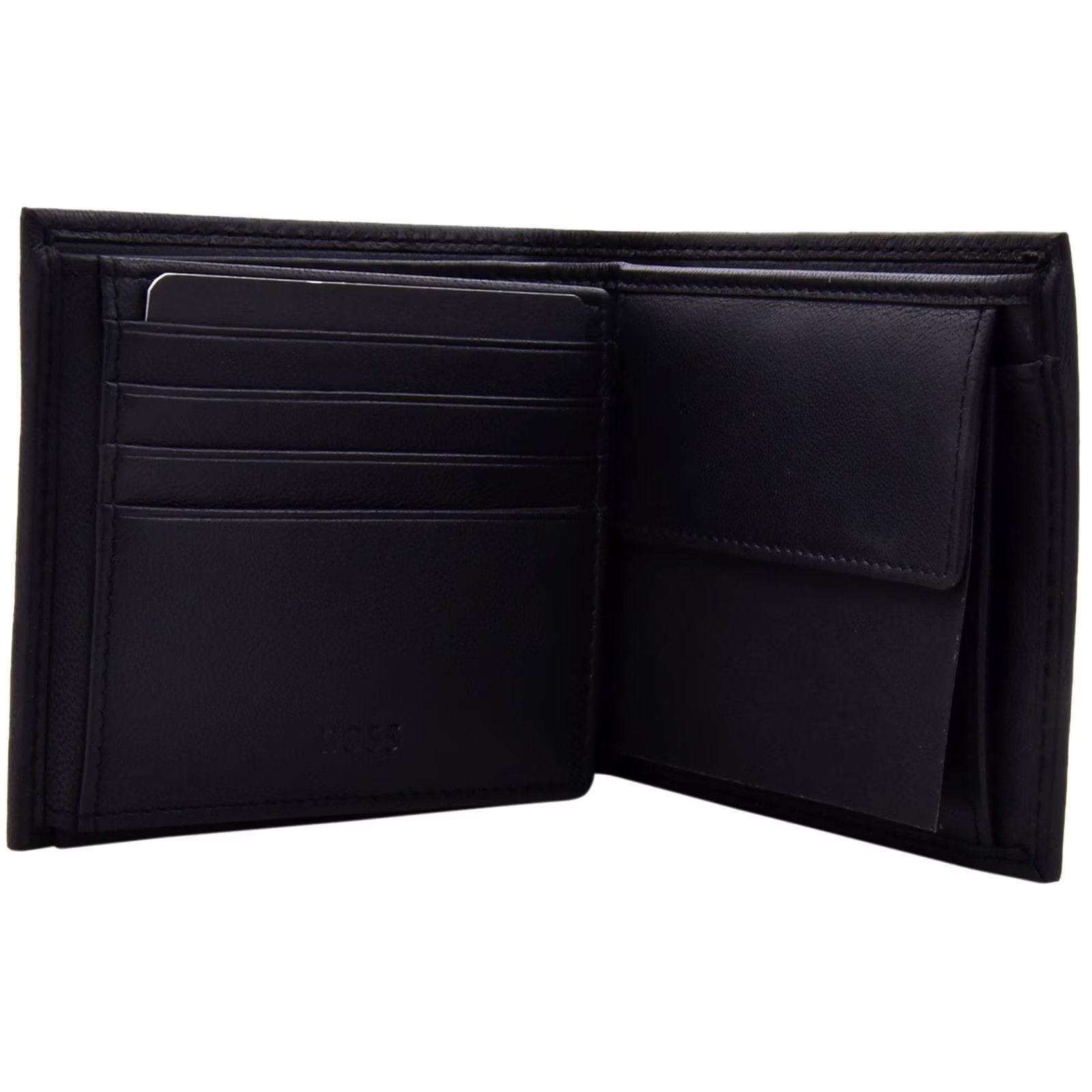 Hugo Boss VINTAGE Hugo Boss Randy_N_Trifold Men's Tri-Fold Wallet 8 Credit Card Slots Black Size ONE SIZE - 2 Thumbnail