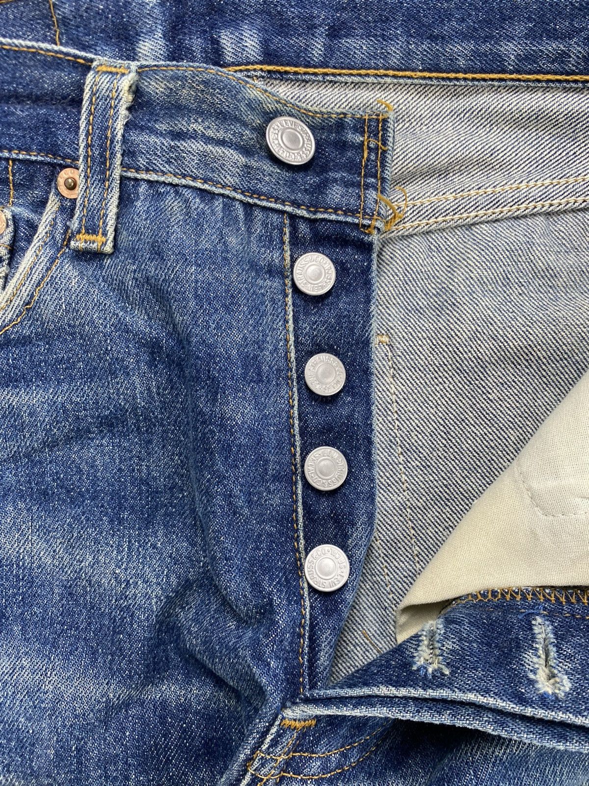 Levi's Vintage Clothing 🇺🇸1990s Vintage Levis 501XX Faded 29x36 Straight Leg Jeans Size US 29 - 9 Thumbnail