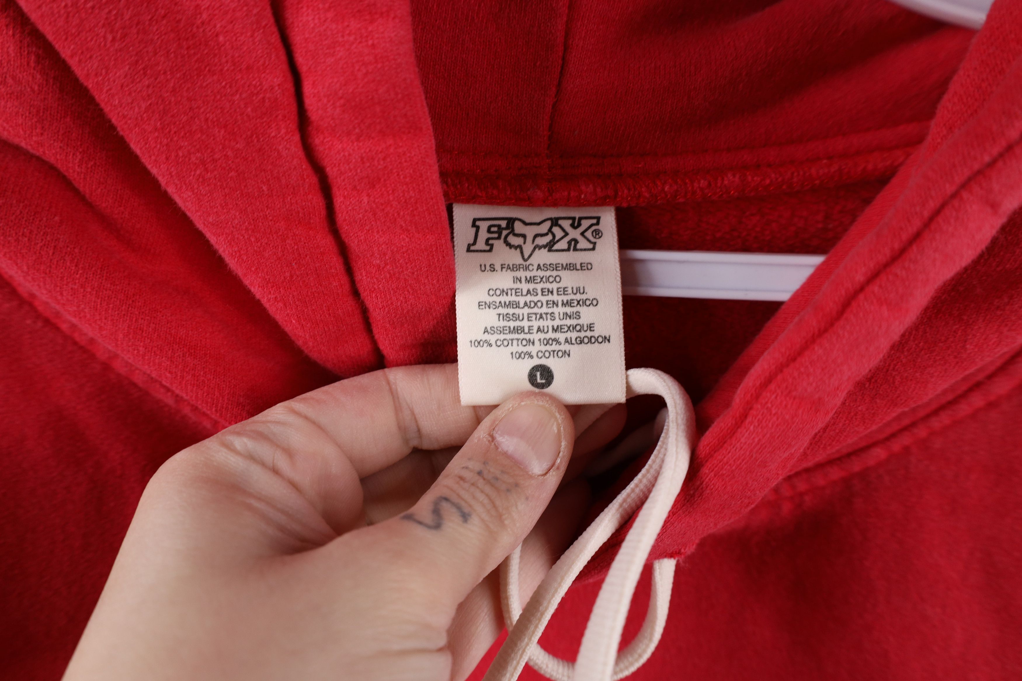 Fox Racing Vintage 90s Y2K Fox Racing Spell Out Heavyweight Hoodie Size US L / EU 52-54 / 3 - 6 Thumbnail