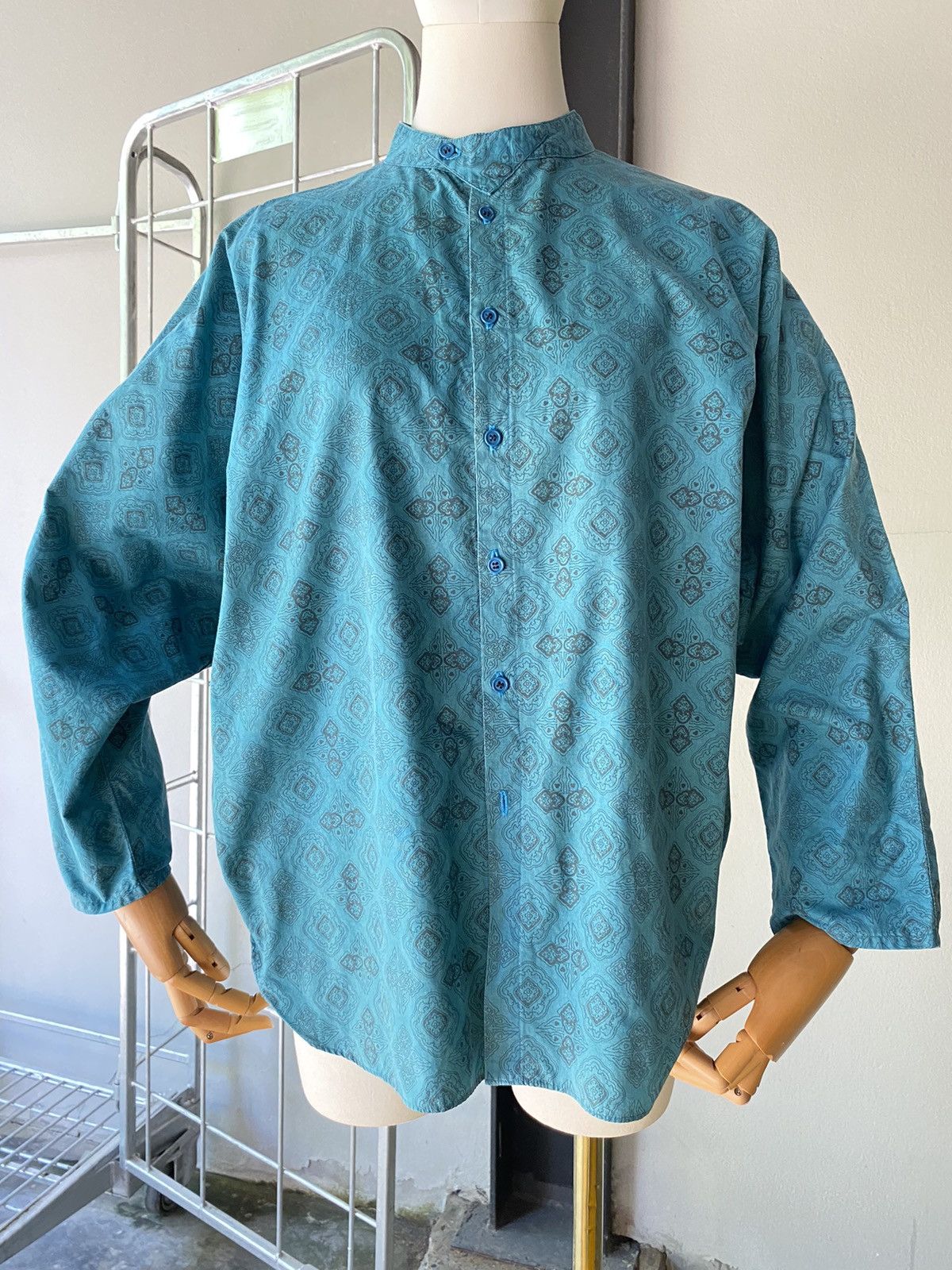 Marithe + Francois Girbaud MARITHE FRANCOIS GIRBAUD Geometric Button-Up Printed Shirt Size US M / EU 48-50 / 2 - 9 Thumbnail