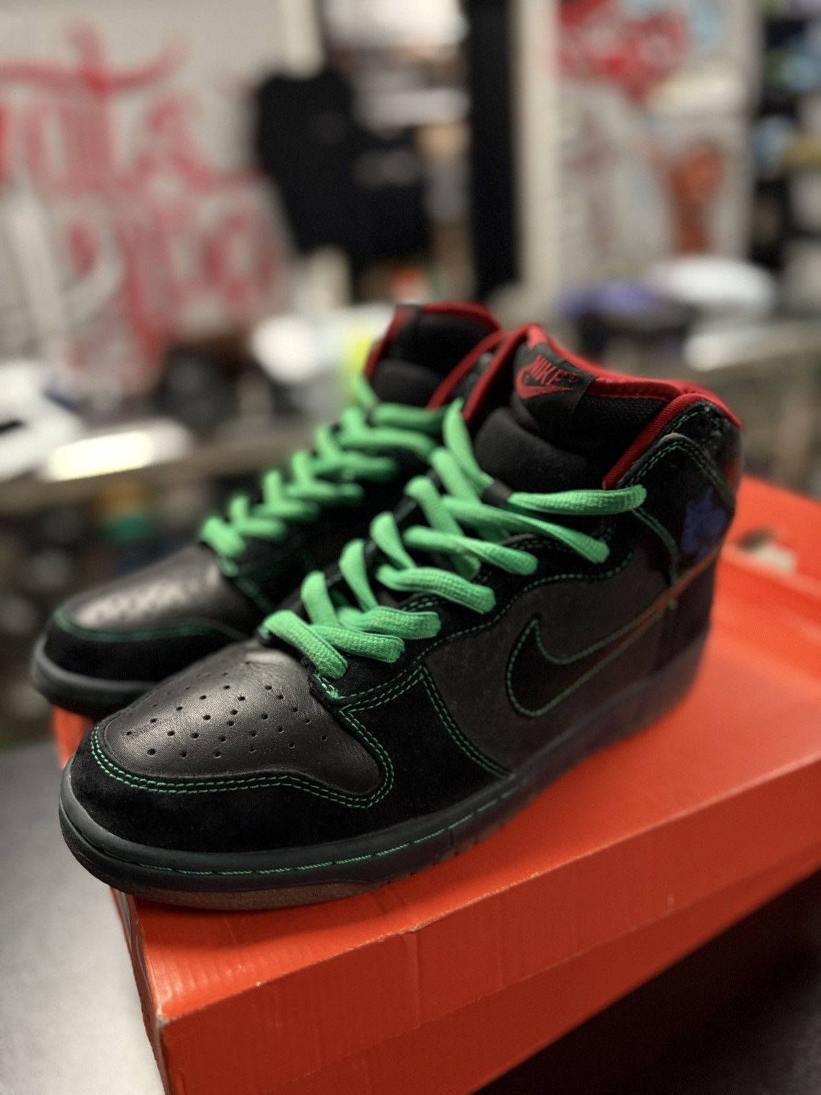 Nike Size 11 Nike Dunk High Premium SB 2008 Twin Peaks Night Owl Size US 11 / EU 44 - 3 Thumbnail