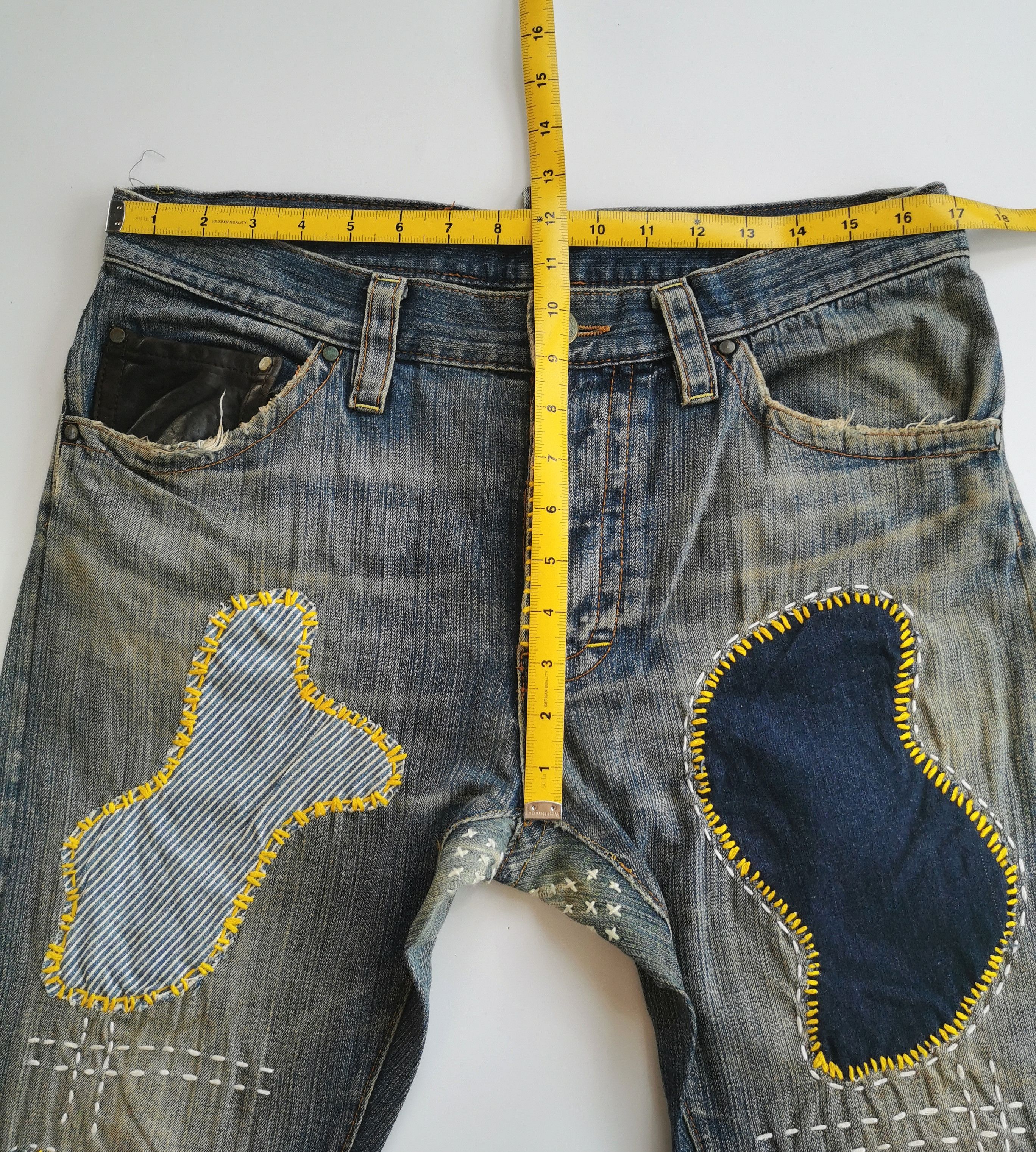 Dsquared2 Flare Mudwash Jeans Dsquared2 Patchwork Sashiko Size US 34 / EU 50 - 7 Thumbnail