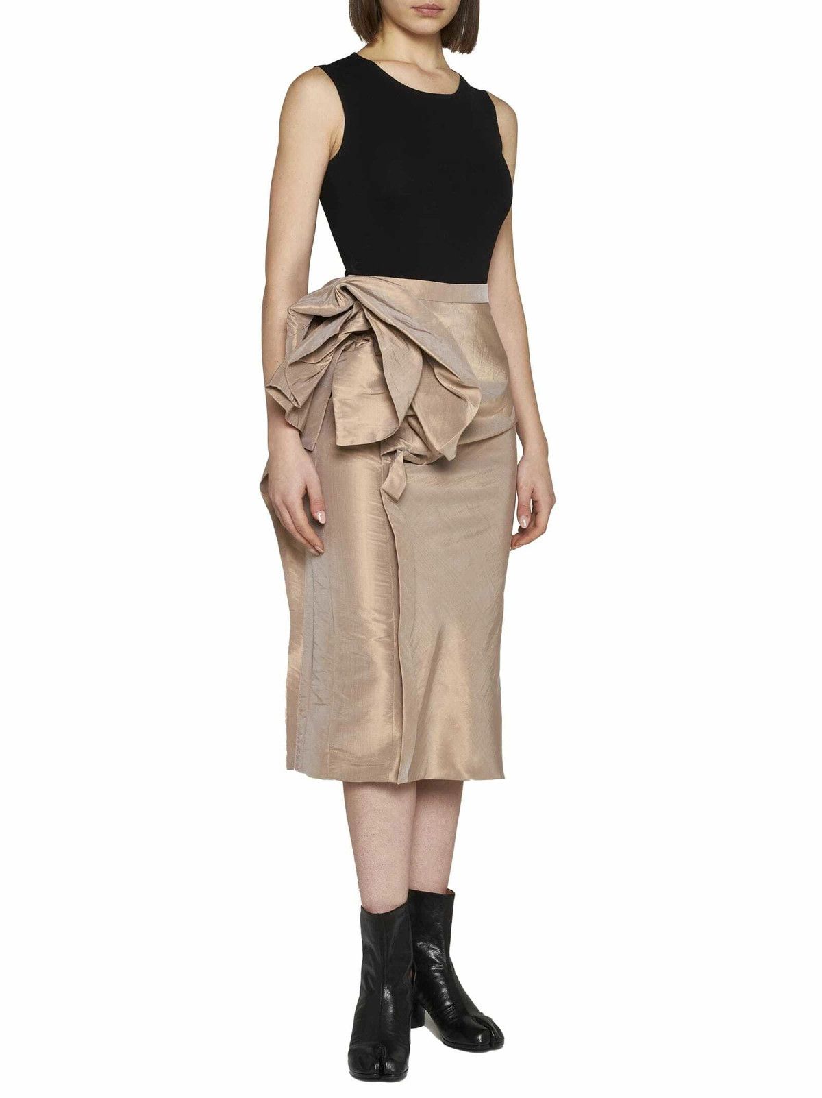 Maison Margiela o1y0625 Midi Skirt in Sand Size 27" / US 4 / IT 40 - 5 Thumbnail