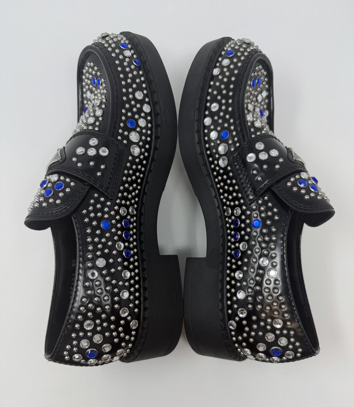 Prada Prada Rhinestone Embellished Leather Loafer Size US 10.5 / EU 43-44 - 4 Thumbnail