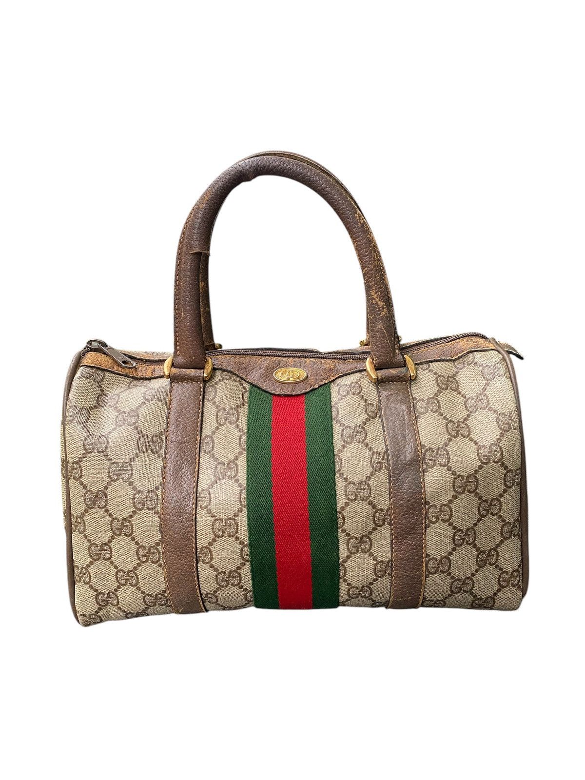 Gucci Gucci Ripped Speedy Vintage Brown Leather Boston Bag ITALY Size ONE SIZE - 3 Thumbnail