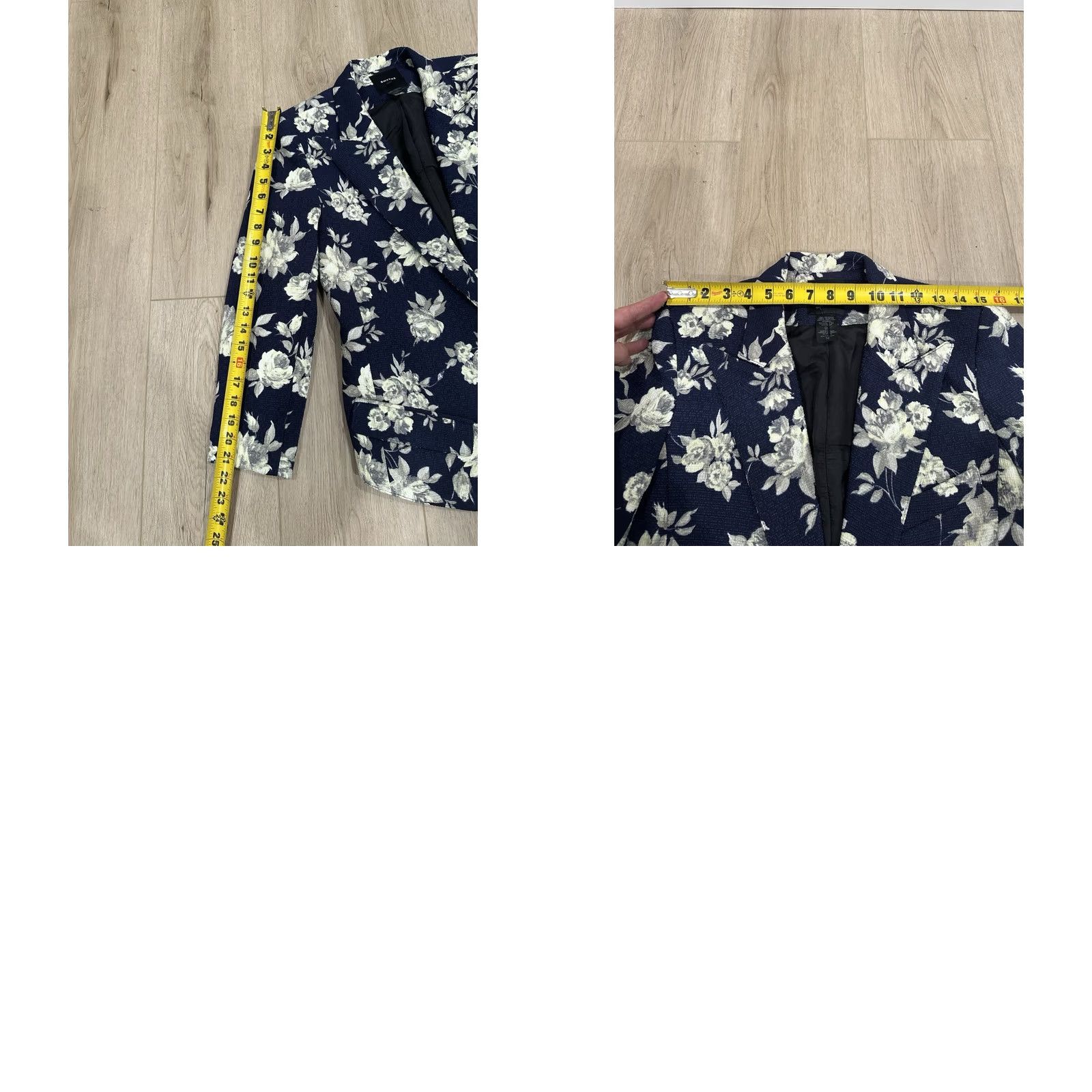 SMYTHE Smythe Blazer Shirt? No — Smythe Blazer Floral Blue 10 Long Sleeve Buttoned Short Jacket Women Vintage? Size L / US 10 / IT 46 - 9 Thumbnail