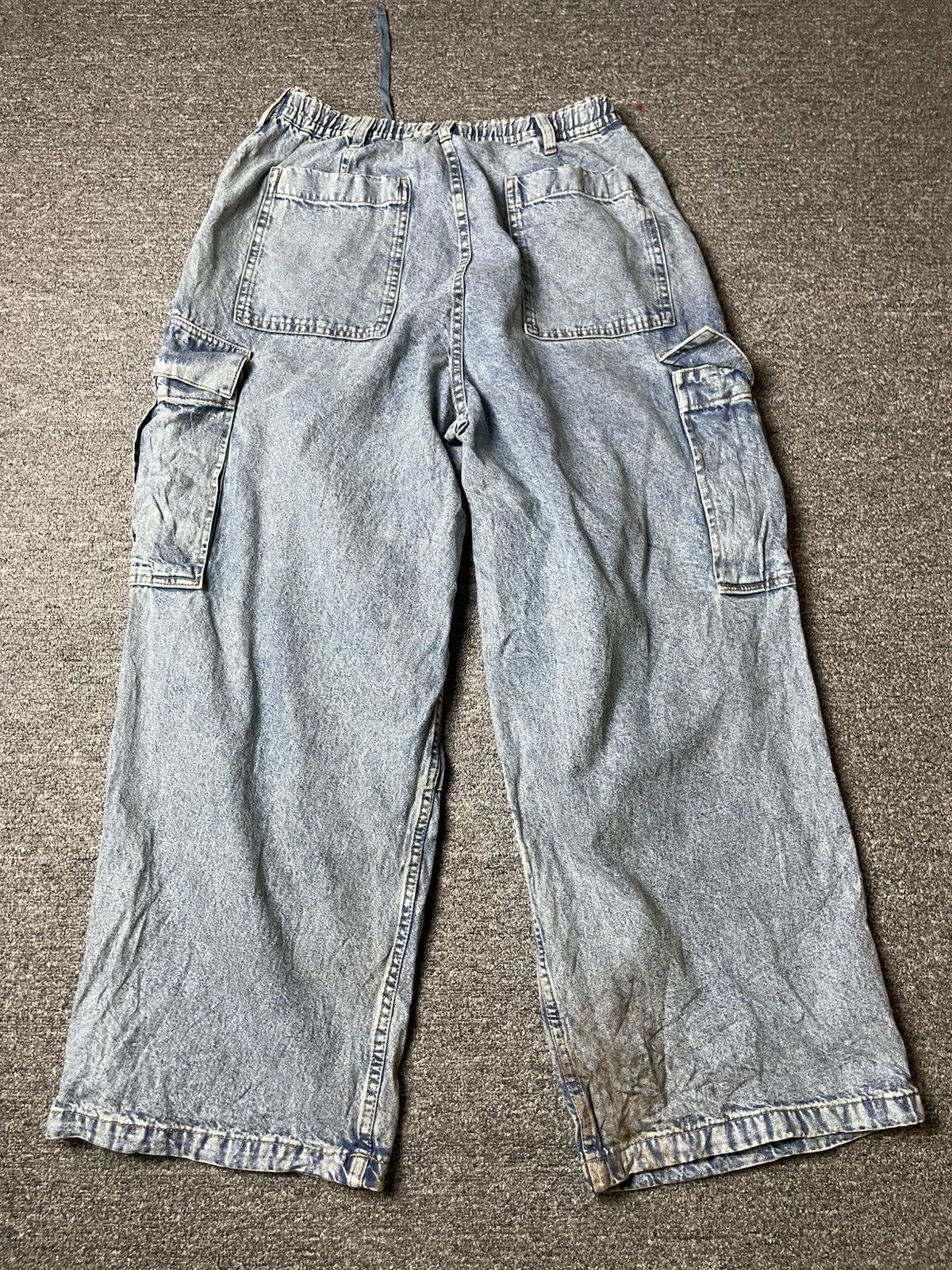 GU × Japanese Brand × Vintage GU Japanese Brand Wide Cargo Jeans (93) Size US 27 - 7 Thumbnail