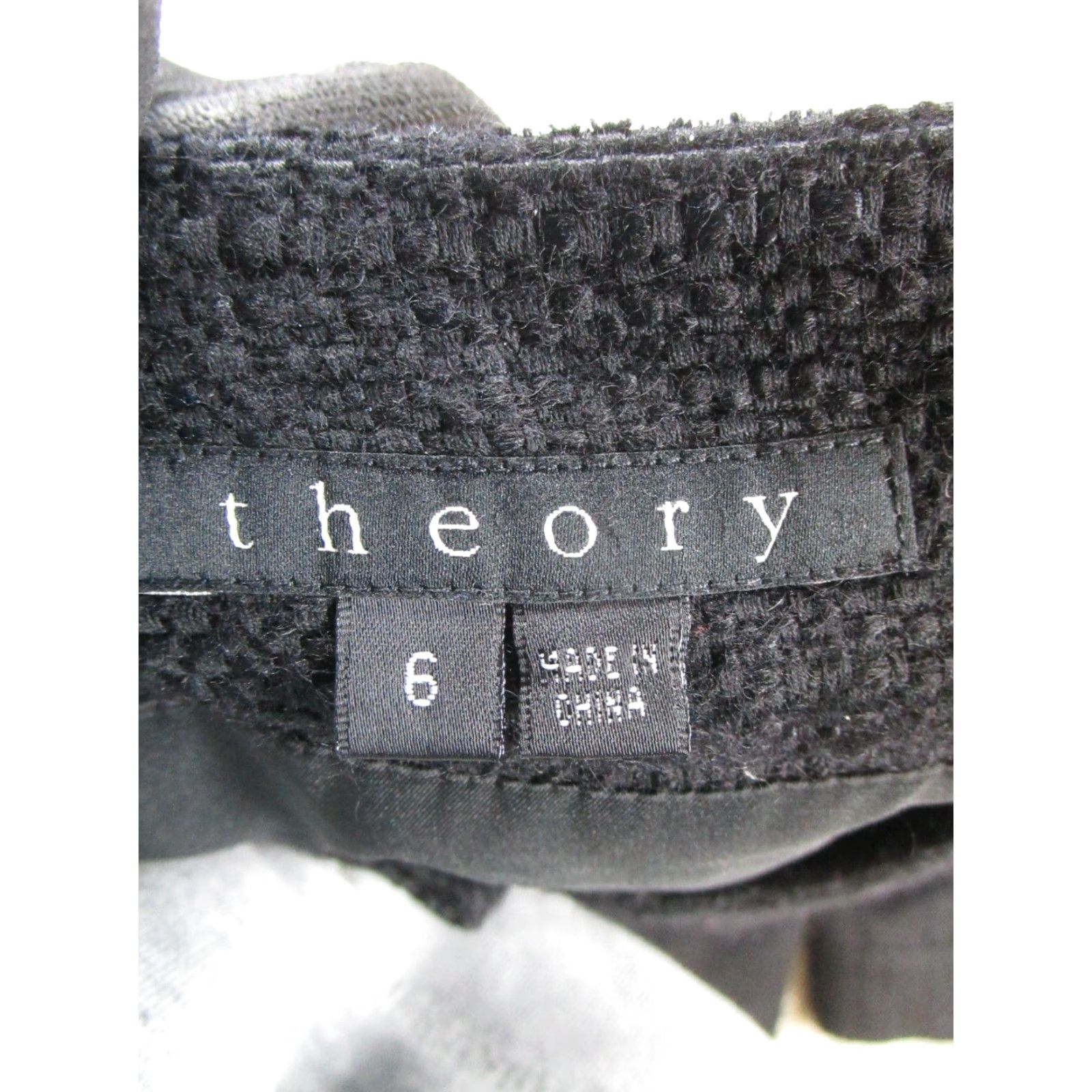 Theory Theory Jacket Womens 6 Black Knit Cotton Blend Shirt Womens 6 Black Theory Jacket Women Knit Cotton Basic Jacket 90s? Size M / US 6-8 / IT 42-44 - 3 Thumbnail