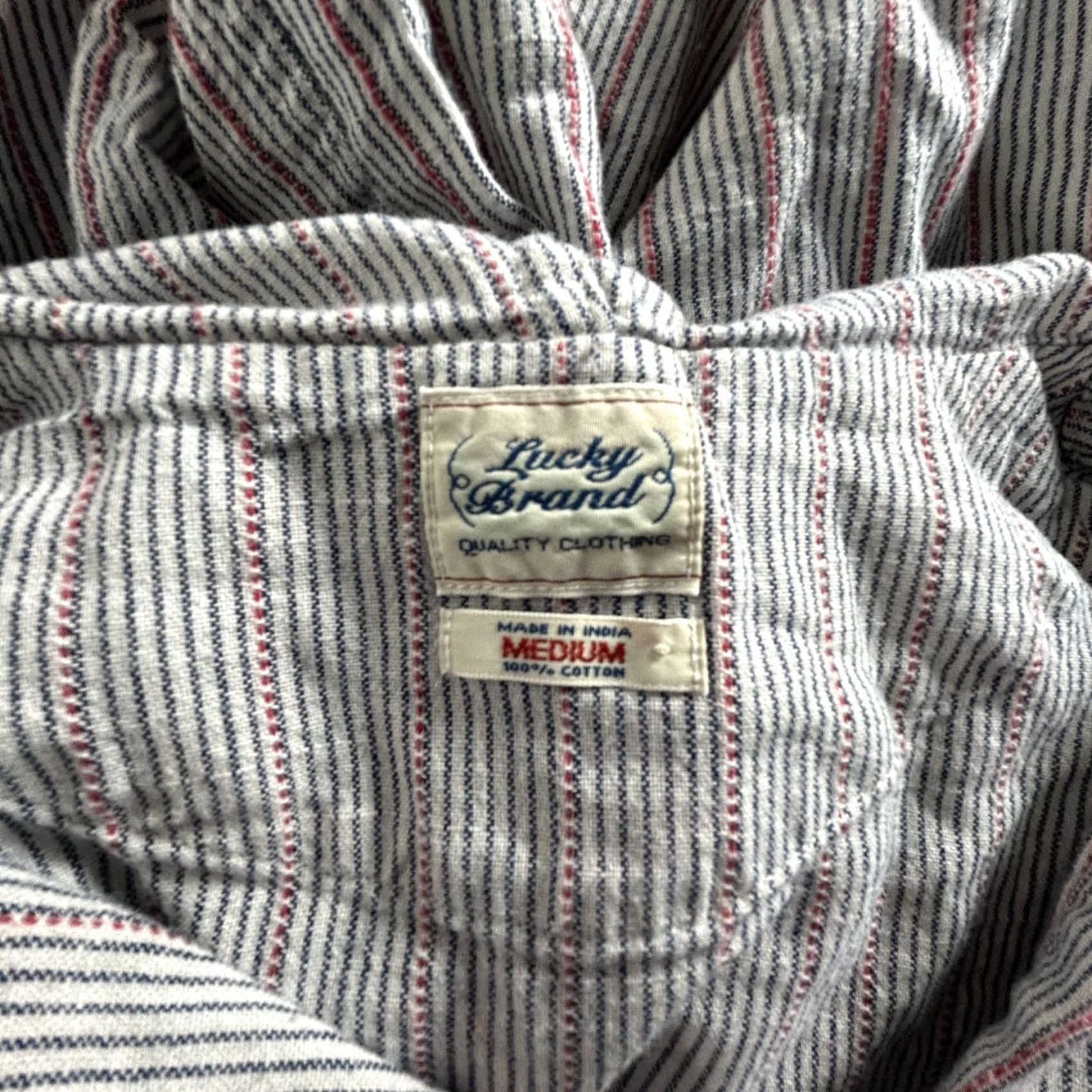 Lucky Brand Lucky Brand Womens Hooded Striped Pullover Cotton Top Medium Size M / US 6-8 / IT 42-44 - 3 Thumbnail