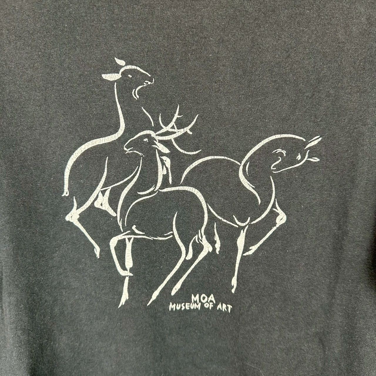 Vintage ​​Vintage ​​90s MOA Museum of Art Deer Artwork Large T-Shirt Size US L / EU 52-54 / 3 - 2 Thumbnail