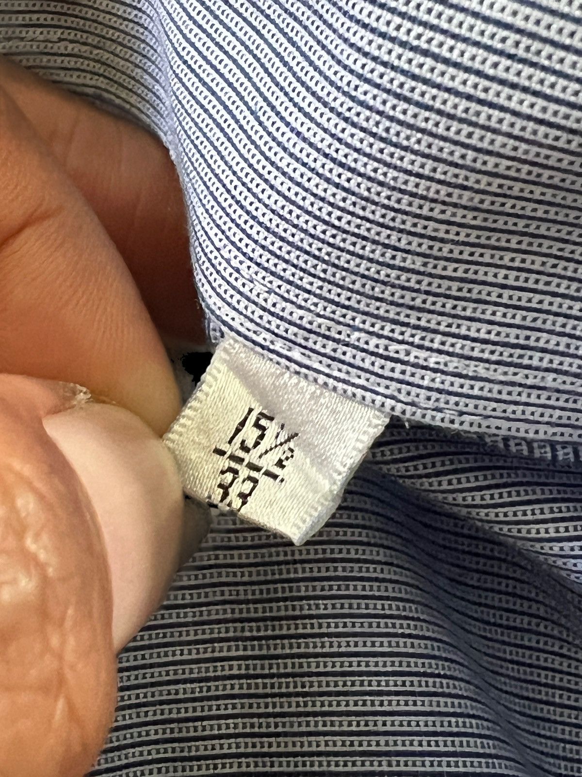 Balenciaga × Vintage Vintage Balenciaga Classic Logo Blue Stripes Button Up Shirt Size US L / EU 52-54 / 3 - 10 Thumbnail