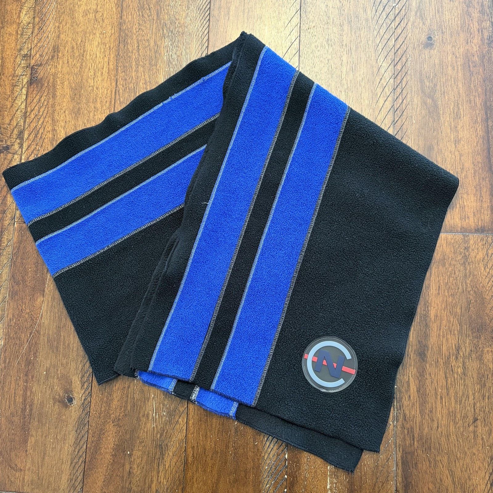 Nautica Nautech Fleece Scarf Mens Stripe Logo Winter Cold Weather Size ONE SIZE - 2 Thumbnail