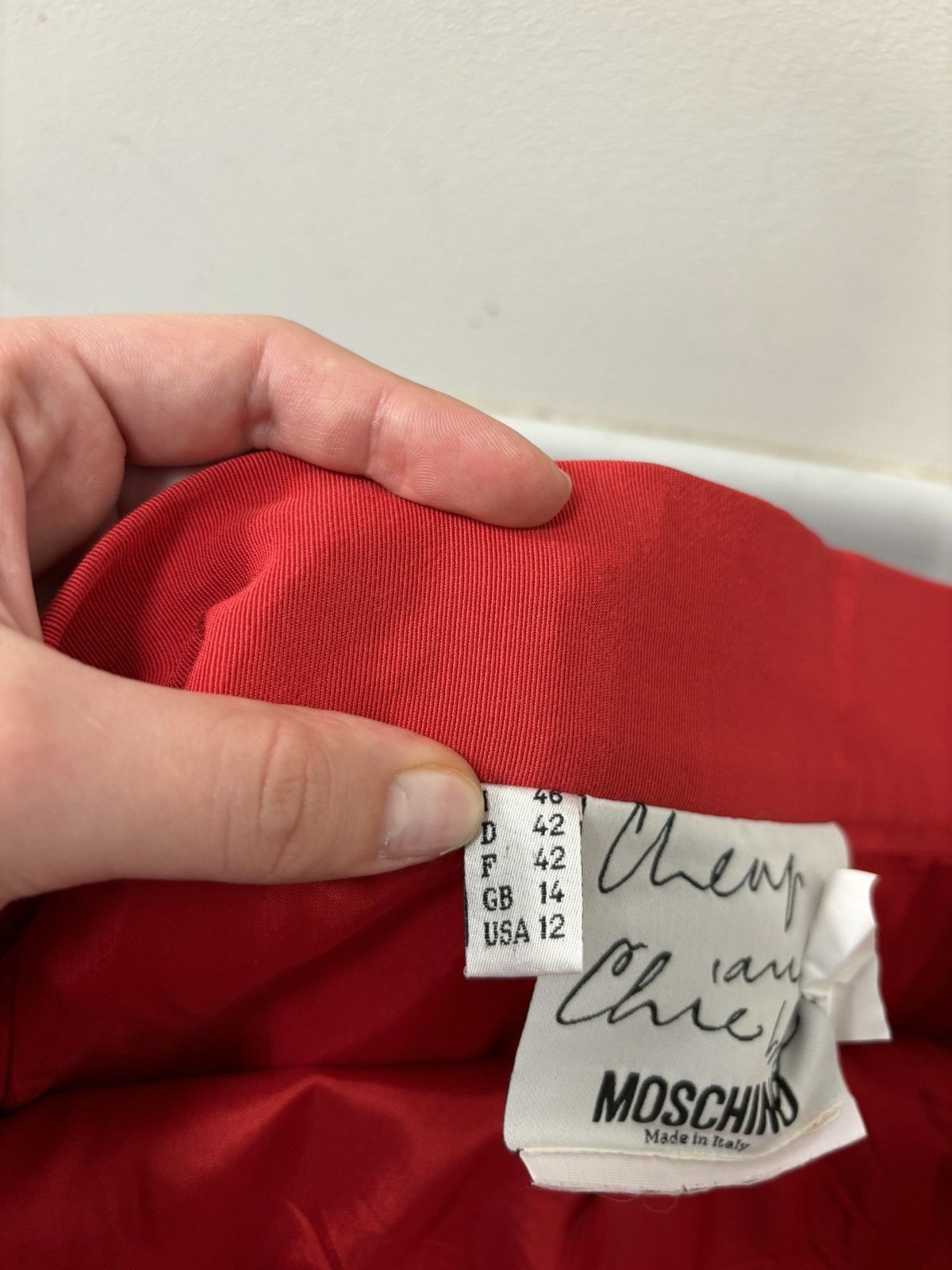 Moschino Moschino Cheap And Chic Red Luxury Straight Pencil Skirt Size 34" / US 12 / IT 48 - 9 Thumbnail