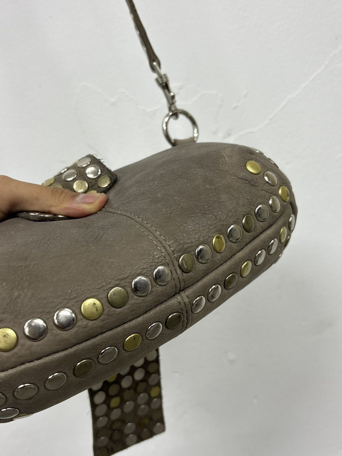 KMRii LGB GOA Lamb Leather Cyberpunk Studded Sling Bag Size ONE SIZE - 9 Thumbnail
