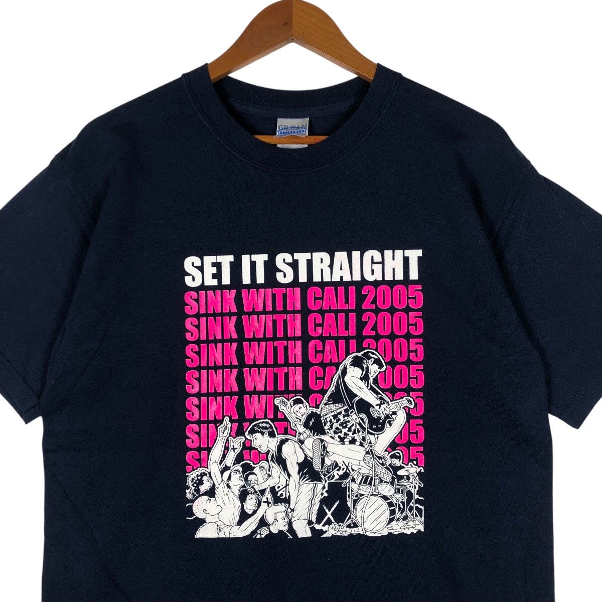 Gildan Set It Straight Band Rare Design T-Shirt Size US M / EU 48-50 / 2 - 2 Thumbnail