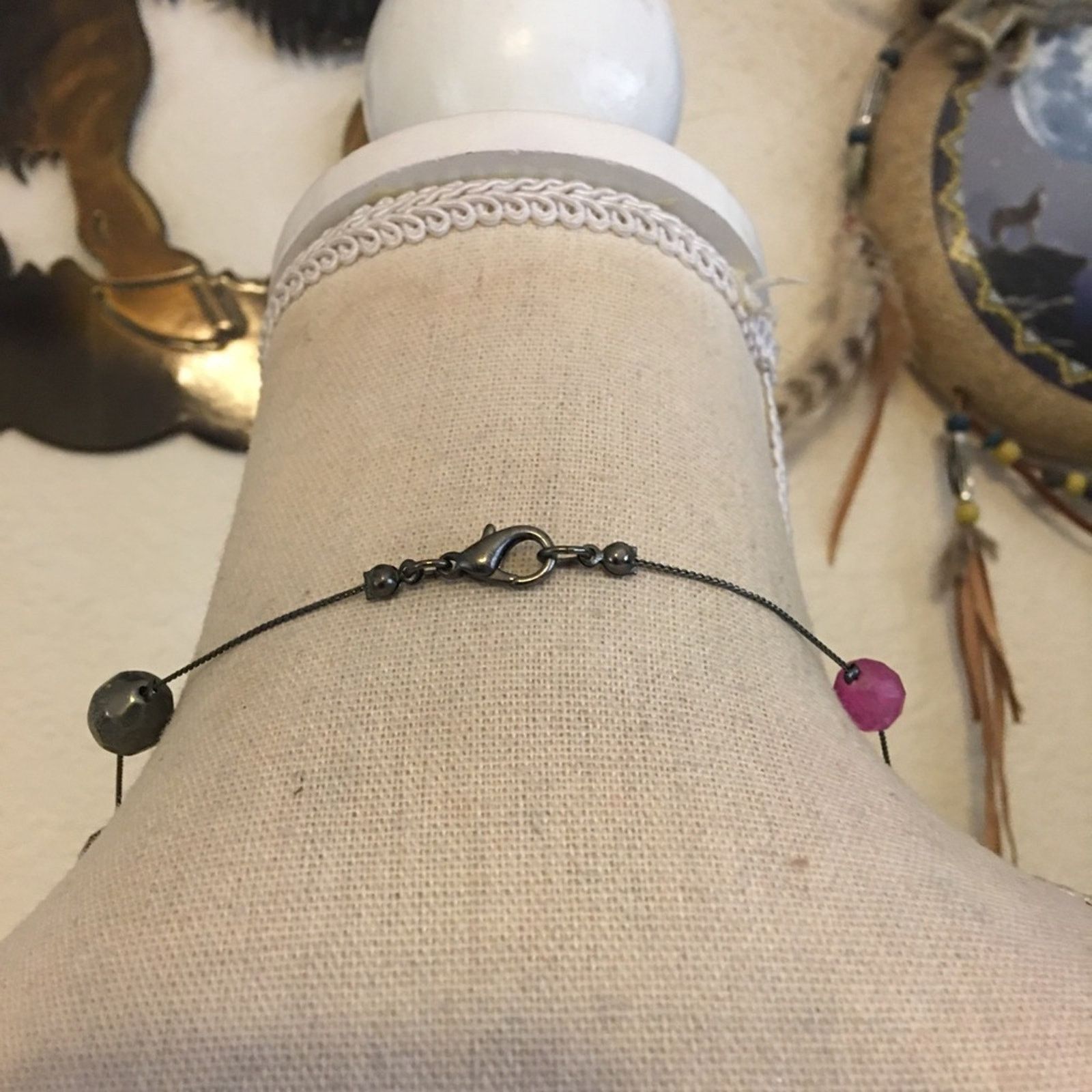 Jewelry Pink & chrome tone bead mix chain necklace Size ONE SIZE - 4 Thumbnail