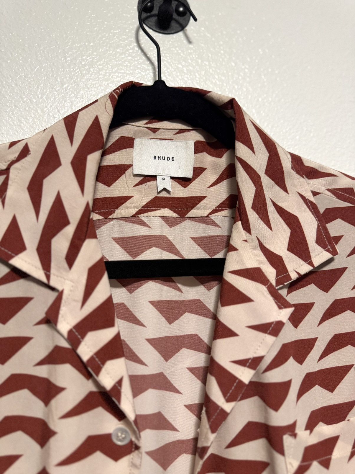 Rhude Rhude geometric-pattern satin twill shirt Size US M / EU 48-50 / 2 - 6 Thumbnail