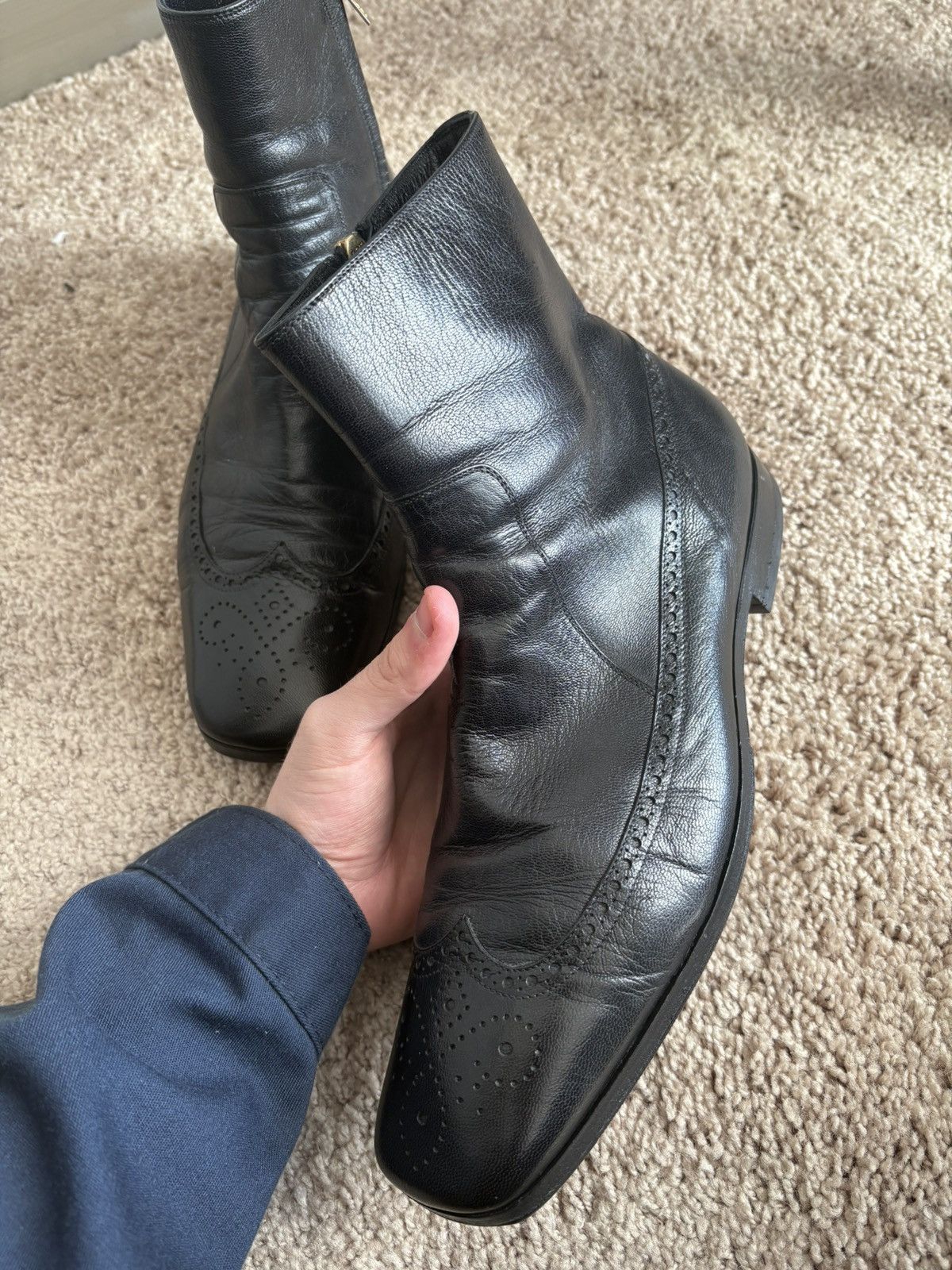 Saint Laurent Paris Yves Saint Laurent by Tom Ford Western Square Toe Boot 42 9 Size US 9 / EU 42 - 1 Thumbnail