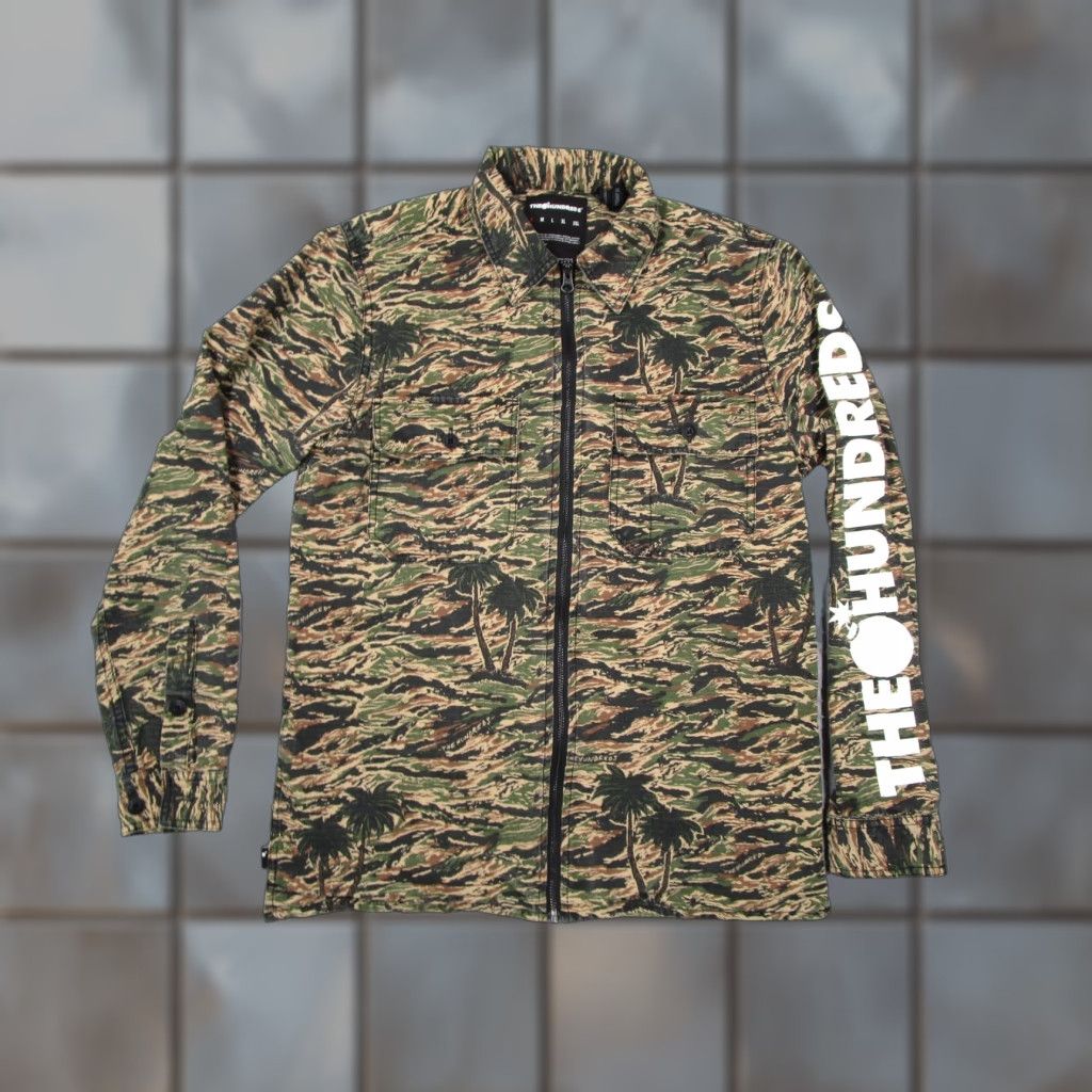 The Hundreds The Hundreds Jacket Mens Small Green Tiger Palm Camo Full Zip Bomber Cotton Palms Mens Size US S / EU 44-46 / 1 - 1 Thumbnail