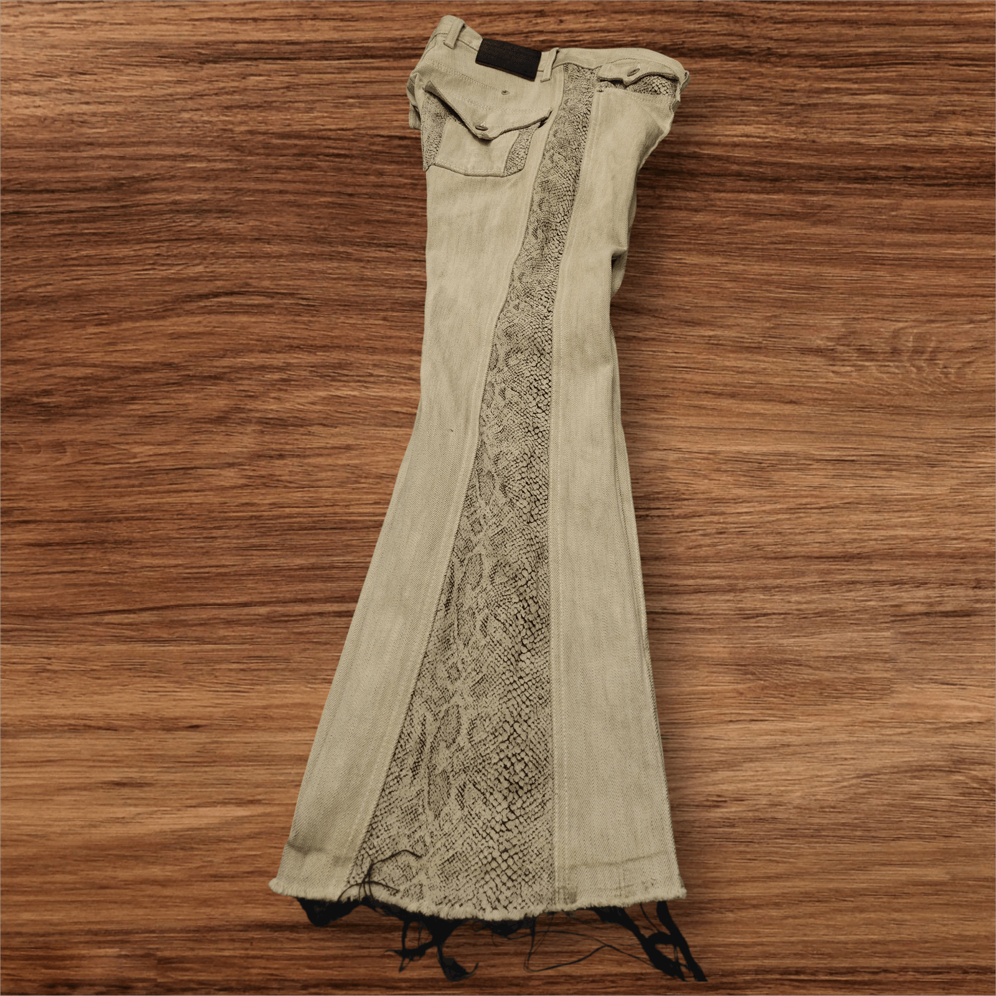 If Six Was Nine Japanese Morgan Homme Python Flared Jeans Bootcut Size US 30 / EU 46 - 16 Thumbnail
