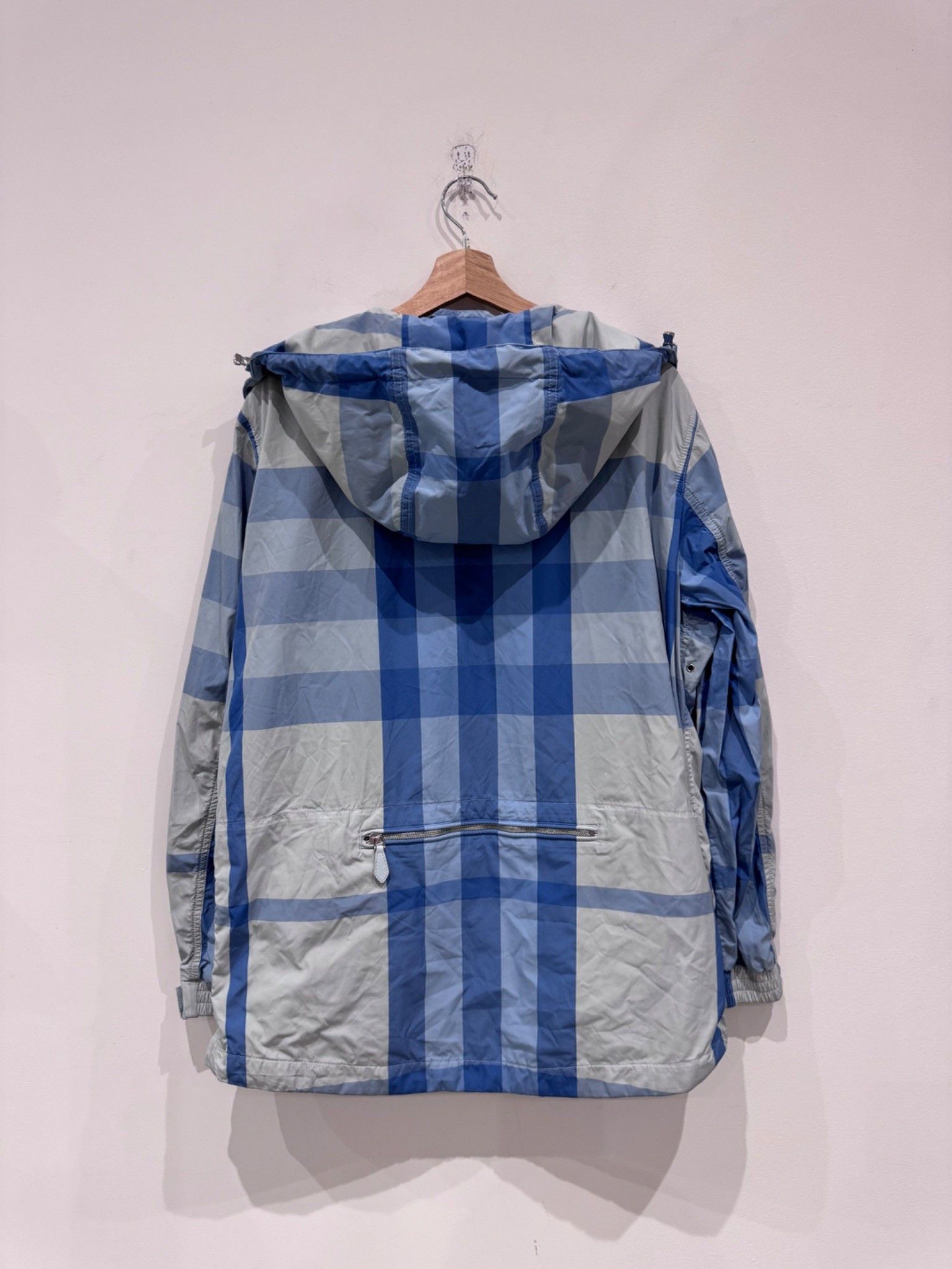 Burberry Burberry Check Packaway Half-Zip Hooded Jacket Blue Size US S / EU 44-46 / 1 - 2 Thumbnail