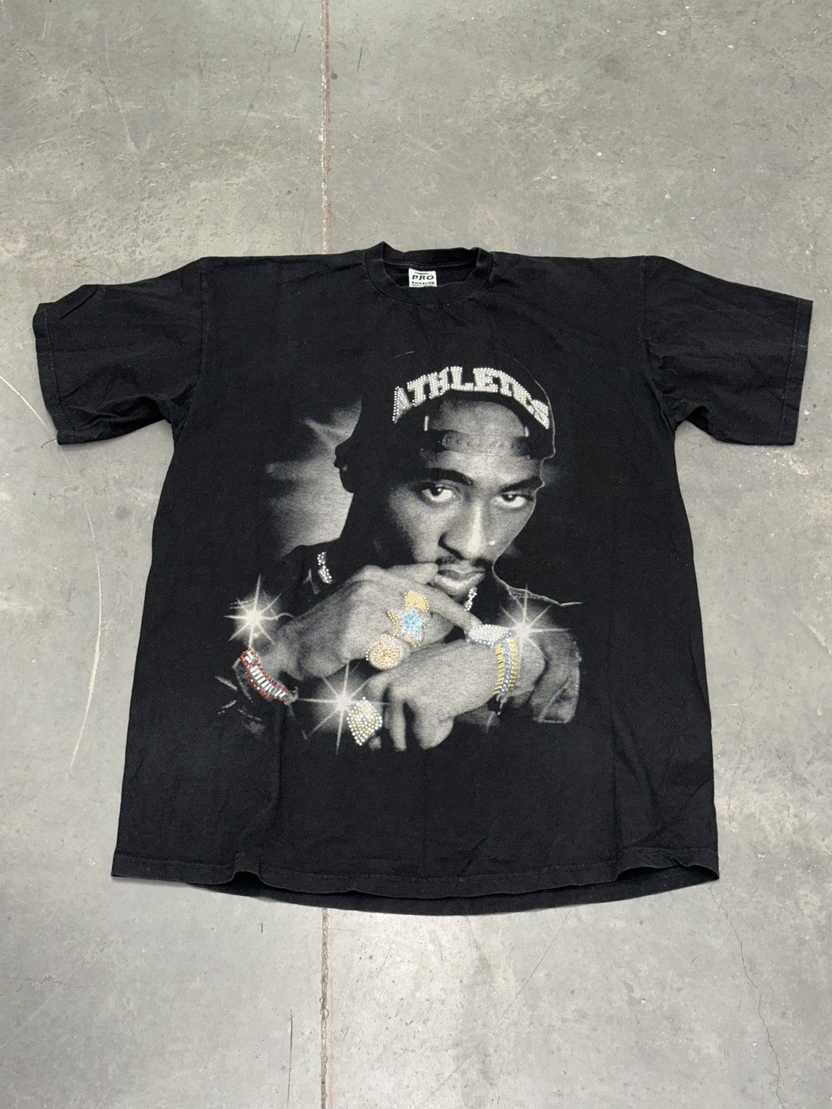 Y2K Vtg 00s 2PAC “Oakland Athletics” Bootleg Rap Tee 4XL