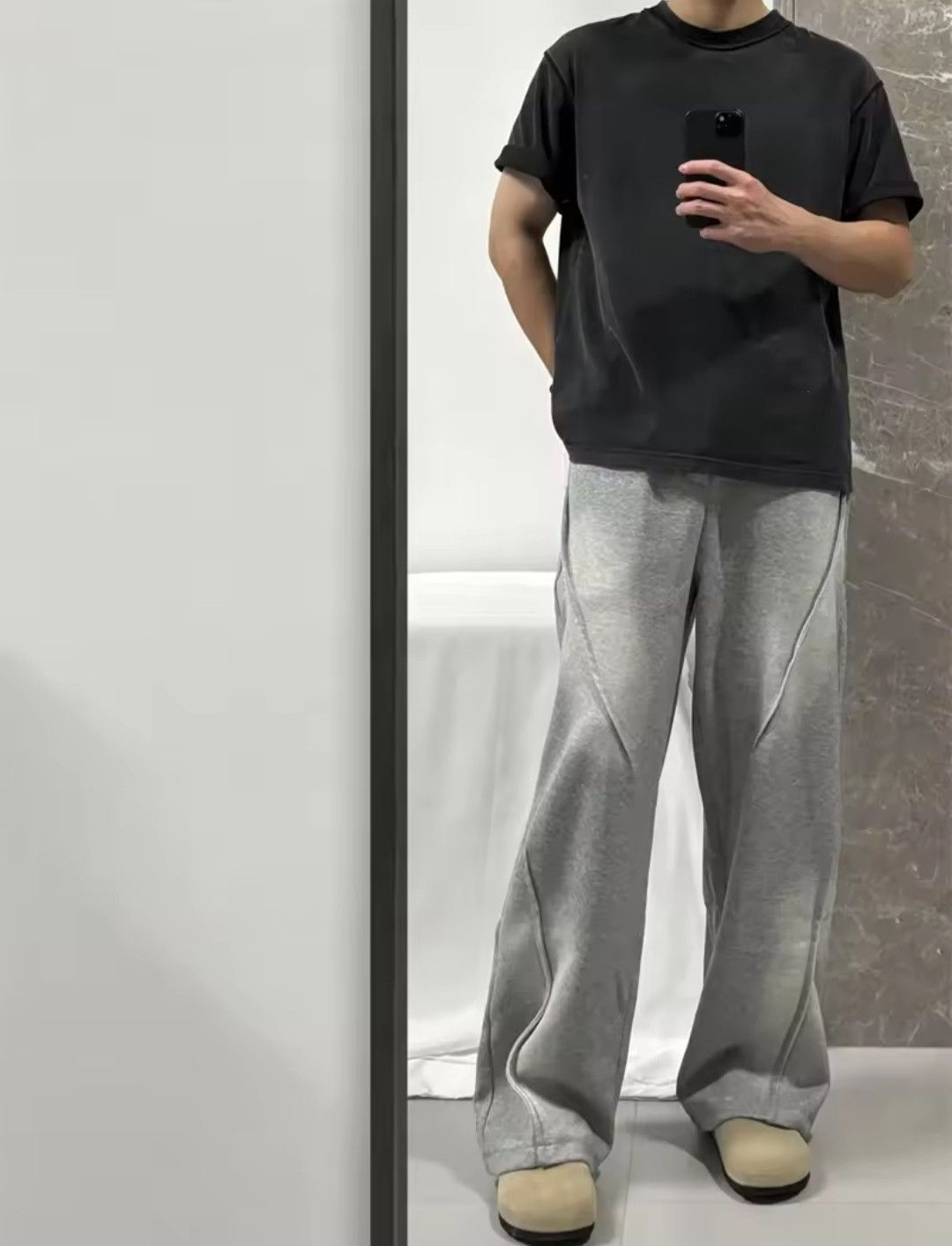Japanese Brand × Vintage High Street Pleated Straight Pant Elastic Waist Vintage Y2K Size US 31 - 5 Thumbnail