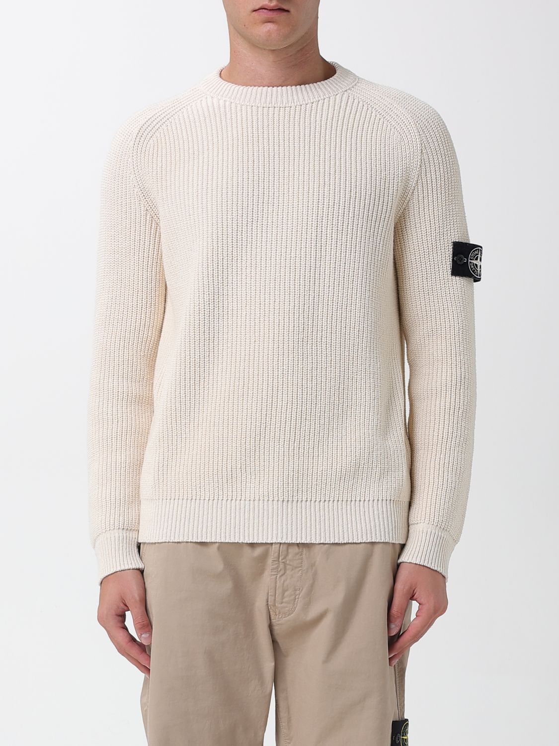 Stone Island Sweater Men Ivory