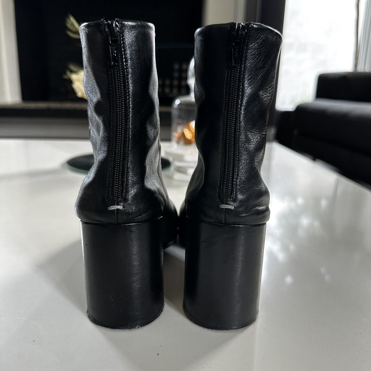 Maison Margiela Maison Martin Margiela Round Toe Leather Boots 'Black' Size US 7.5 / IT 37.5 - 3 Thumbnail