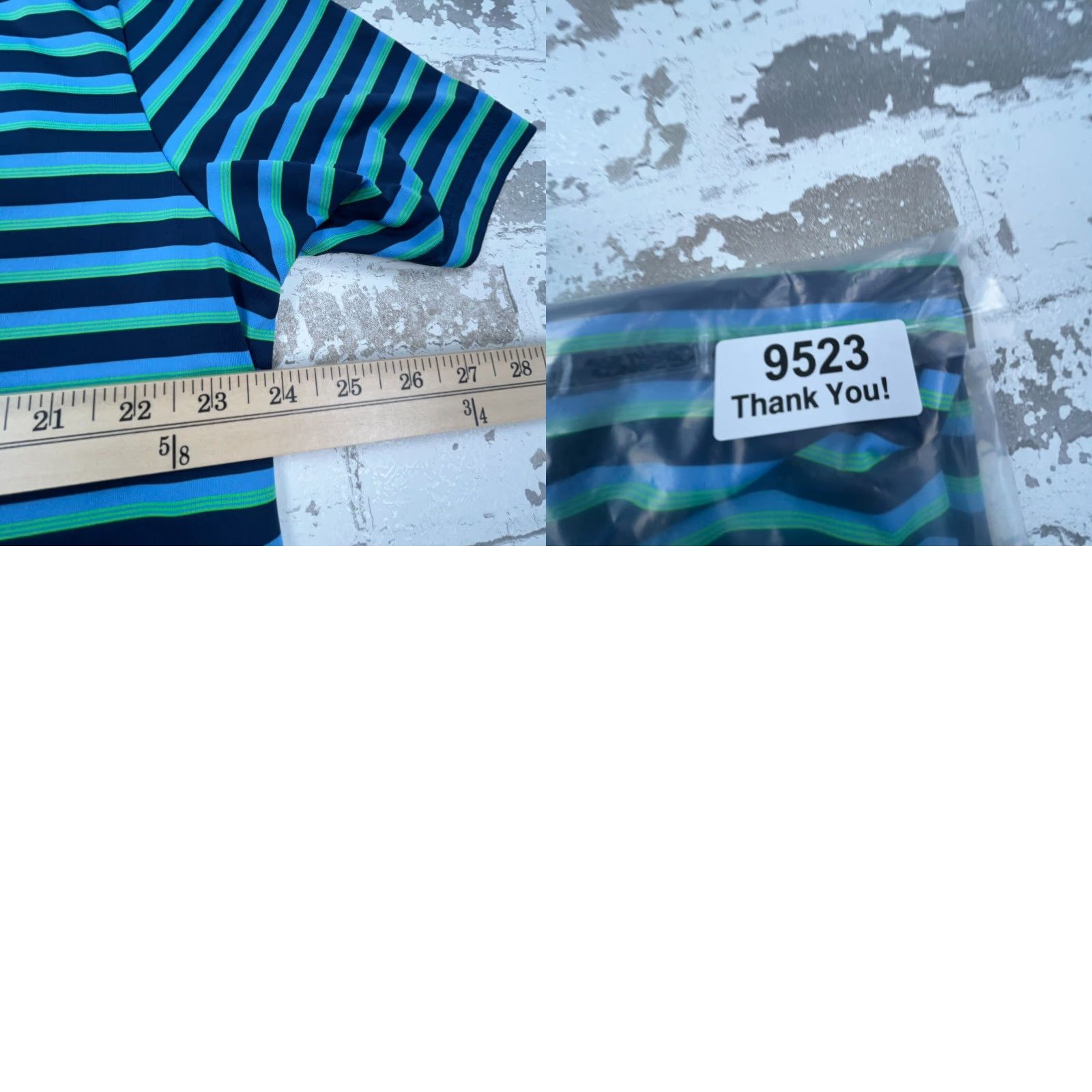 Adidas Adidas Polo Shirt Men XL Blue Green Striped Performance Golf Tennis ClimaCool Size US XL / EU 56 / 4 - 8 Thumbnail
