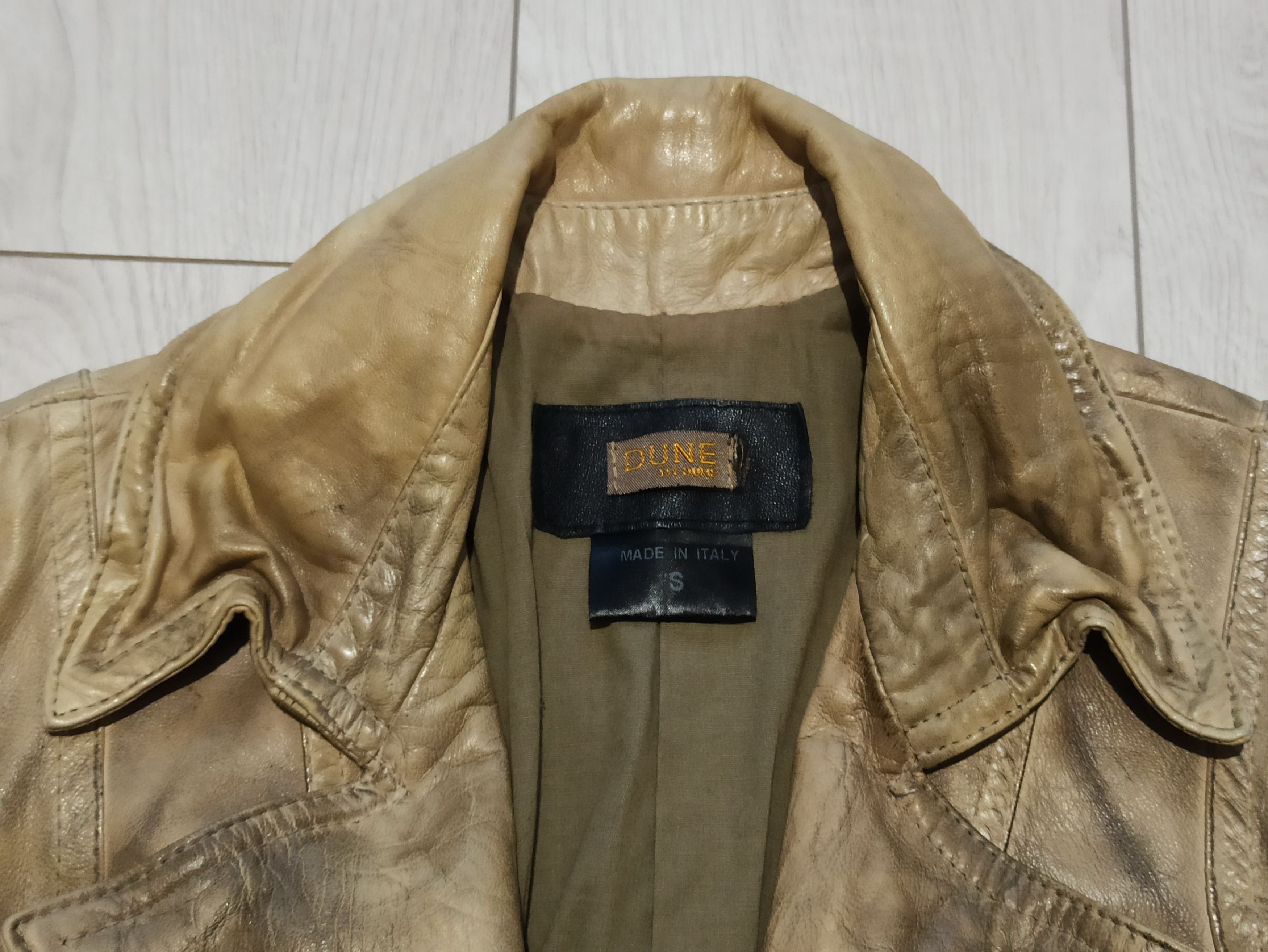 Dune London × Vintage Dune Short Leather Jacket Size S / US 4 / IT 40 - 3 Thumbnail