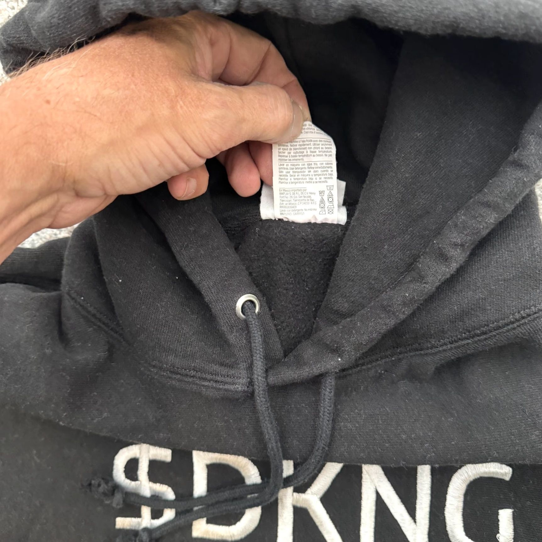Champion VINTAGE Champion Reverse Weave Hoodie Mens XL Black DKNG Pullover Sweatshirt Embroidered Size US XL / EU 56 / 4 - 7 Thumbnail