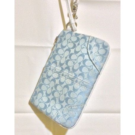 Coach Vintage Blue and white Coach logo wristlet Size ONE SIZE - 5 Thumbnail