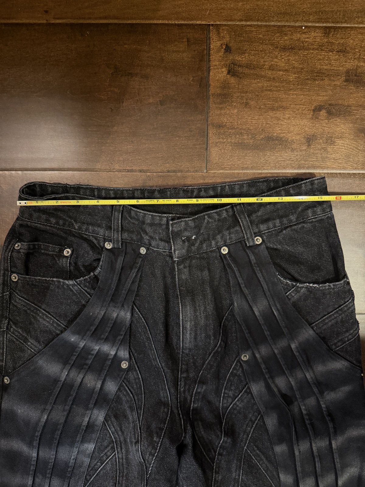 Bad Son Bad Son: CIRCUIT LAYERED DENIM PANTS Size US 32 / EU 48 - 6 Thumbnail