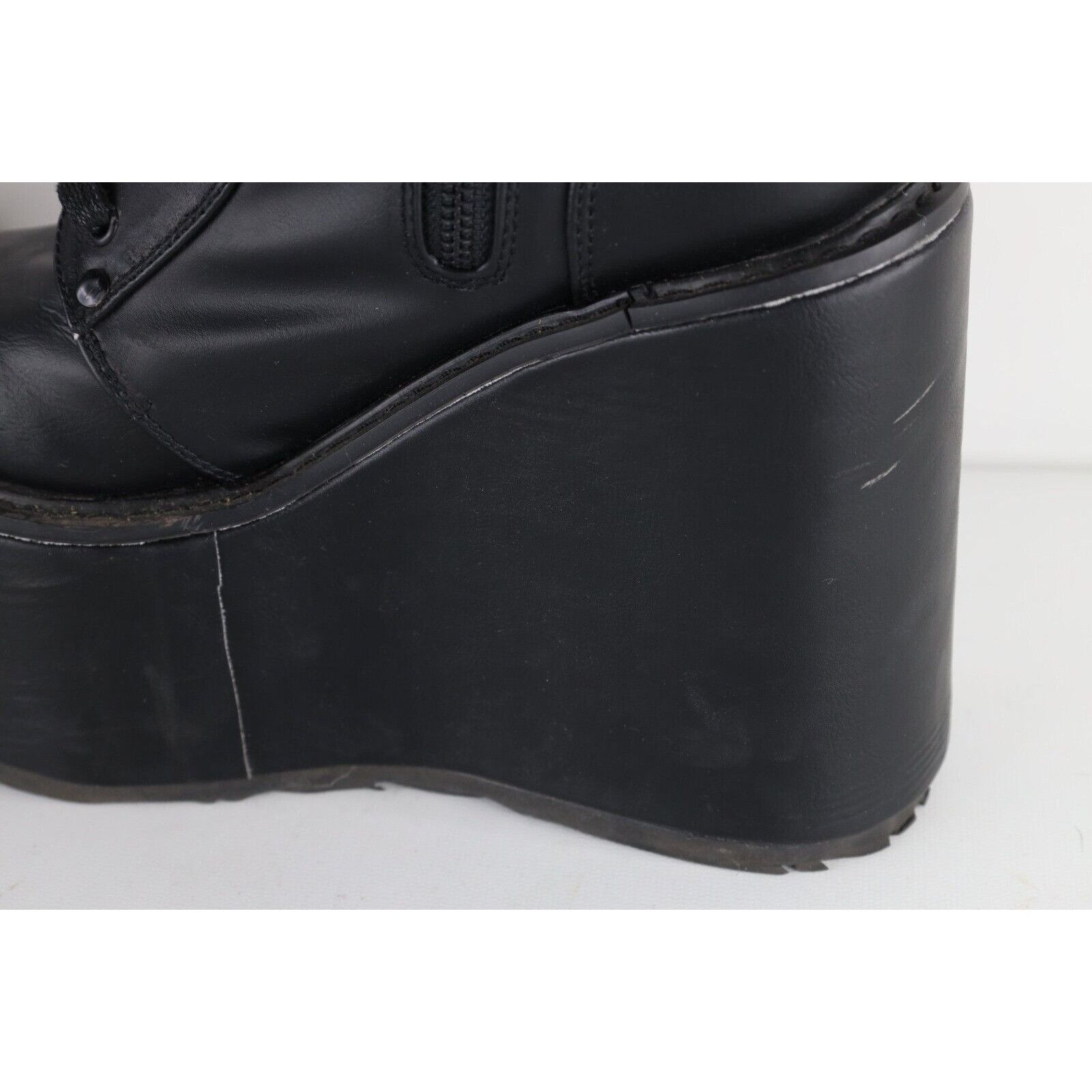 Vintage Vintage 90s Y2K Gothic Chain Dominatrix Platform Boots Size US 9 / IT 39 - 9 Thumbnail