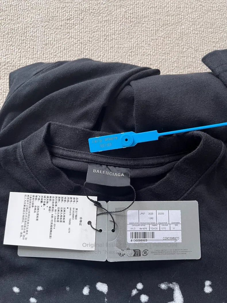 Balenciaga Balenciaga Logo Letter Print Round Neck Short Sleeve T-Shi Size US M / EU 48-50 / 2 - 4 Thumbnail