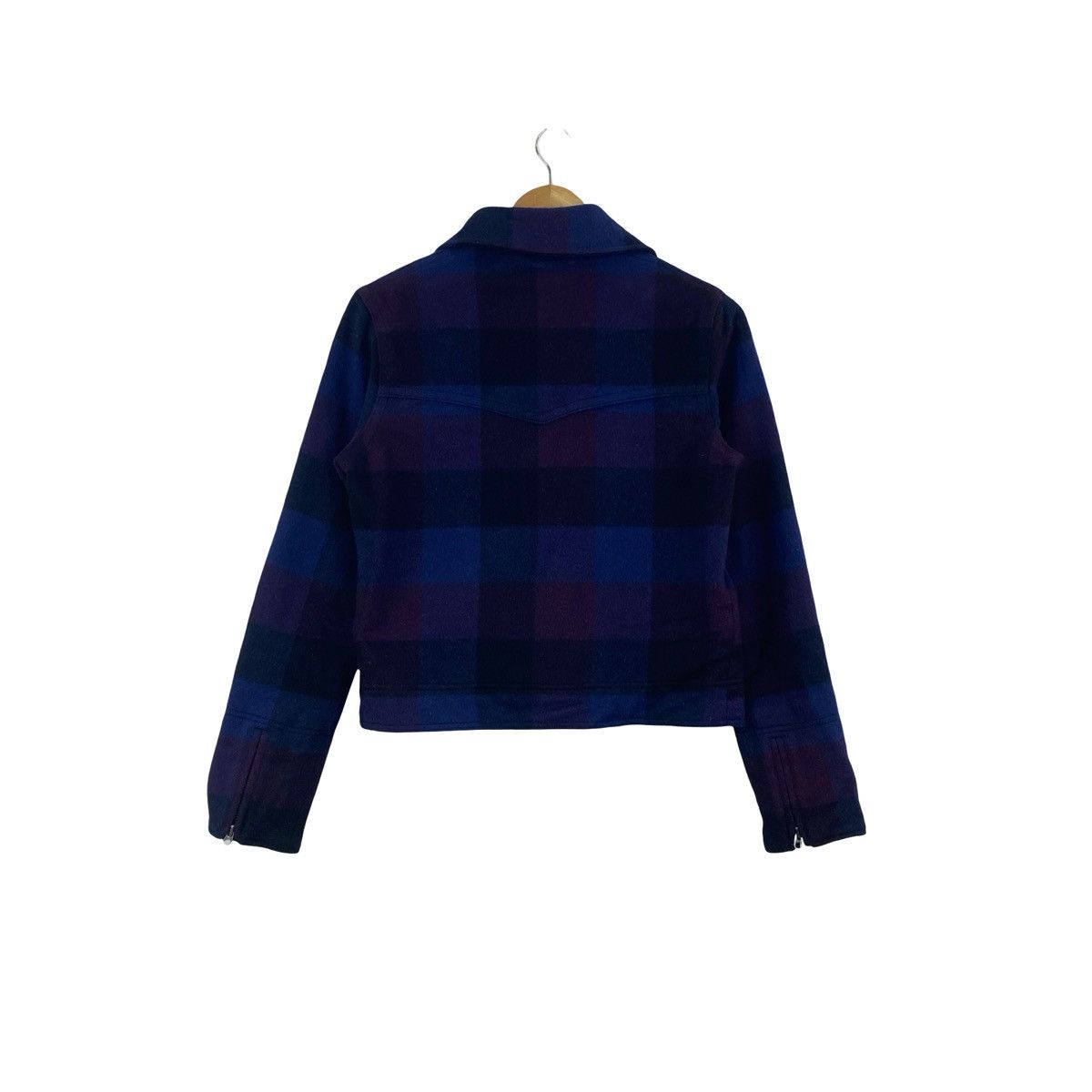 Vintage Vintage LUI’S Cropped Biker Jacket Check Asymmetric Zip Size S / US 4 / IT 40 - 8 Thumbnail