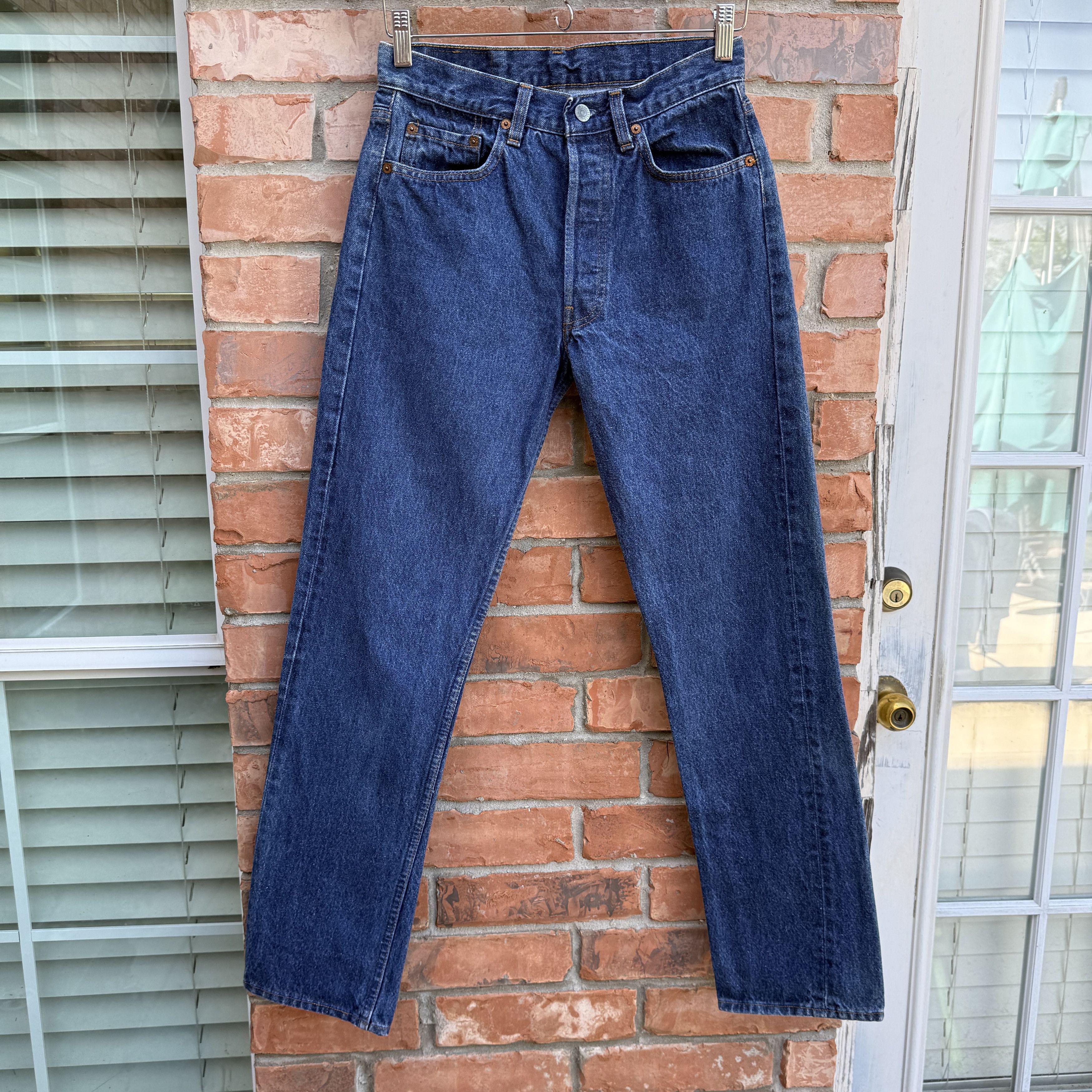 Levi's Vintage 80s Levis 501 Blue Button fly Denim Jeans Size US 27 - 1 Thumbnail