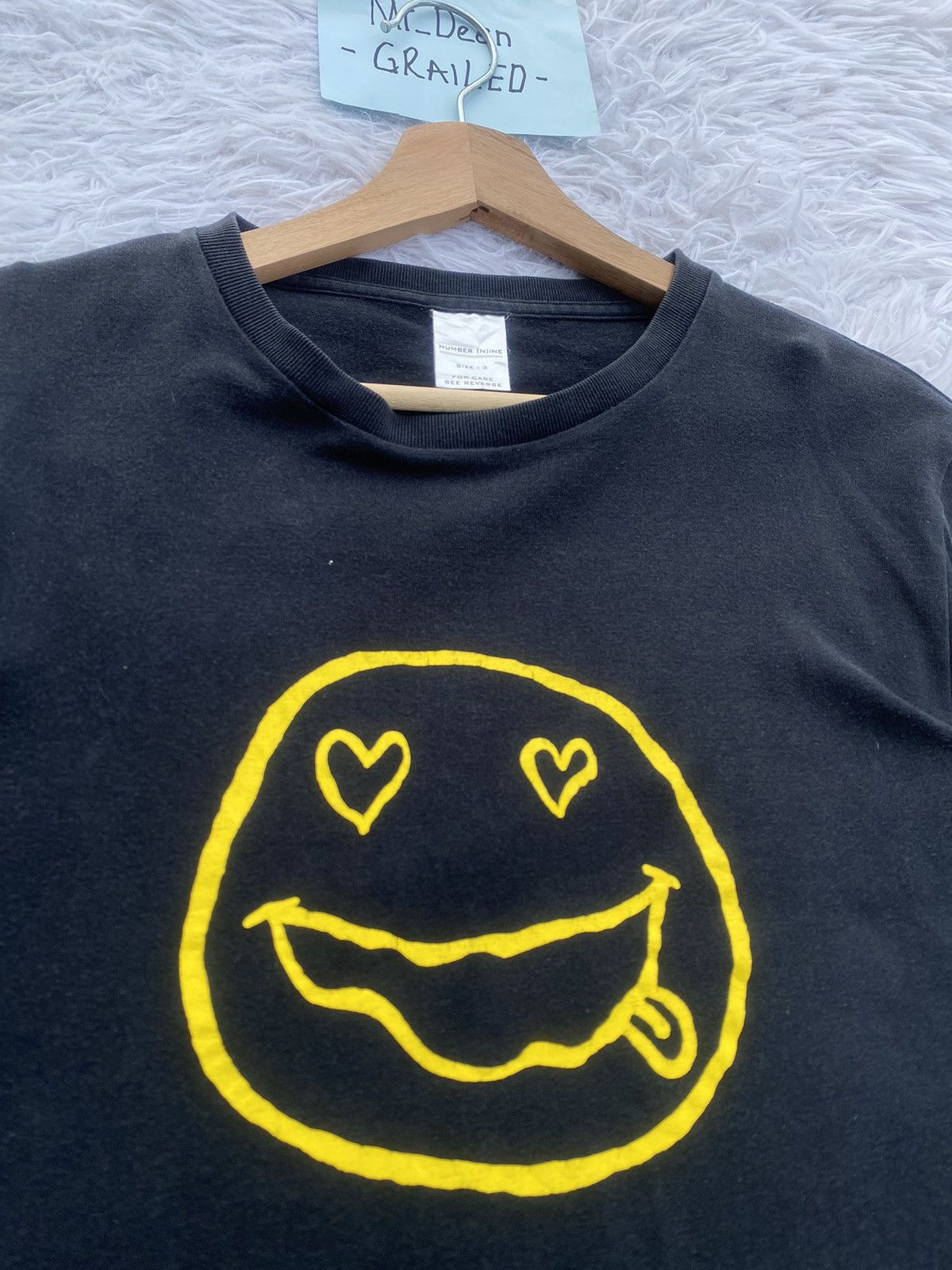 Number (N)ine Rare Vintage Number Nine x Nirvana Smiley Face Tshirt Size US S / EU 44-46 / 1 - 15 Thumbnail